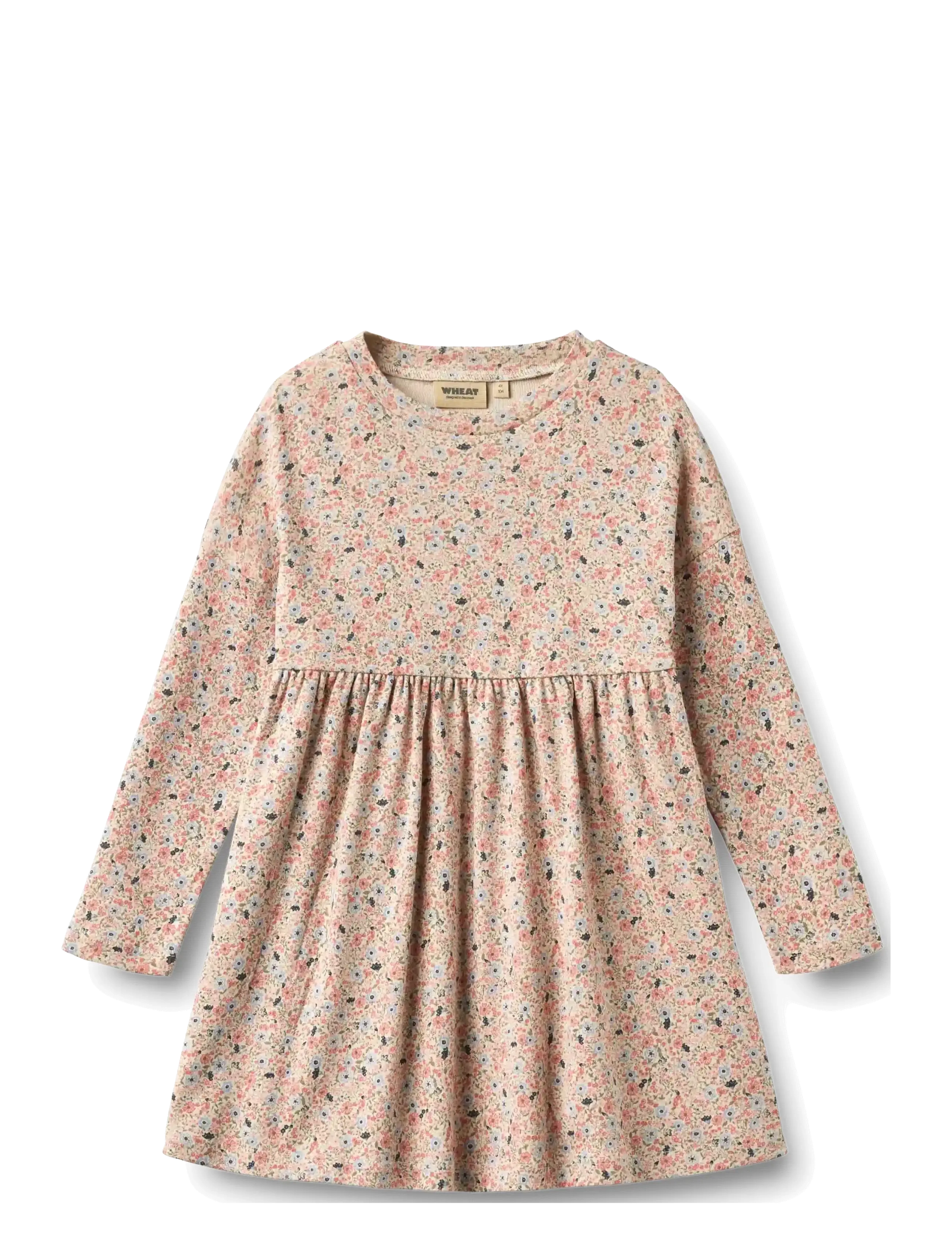 Wheat - Jersey dress L/S Emmy - grey cloud flowers - 1