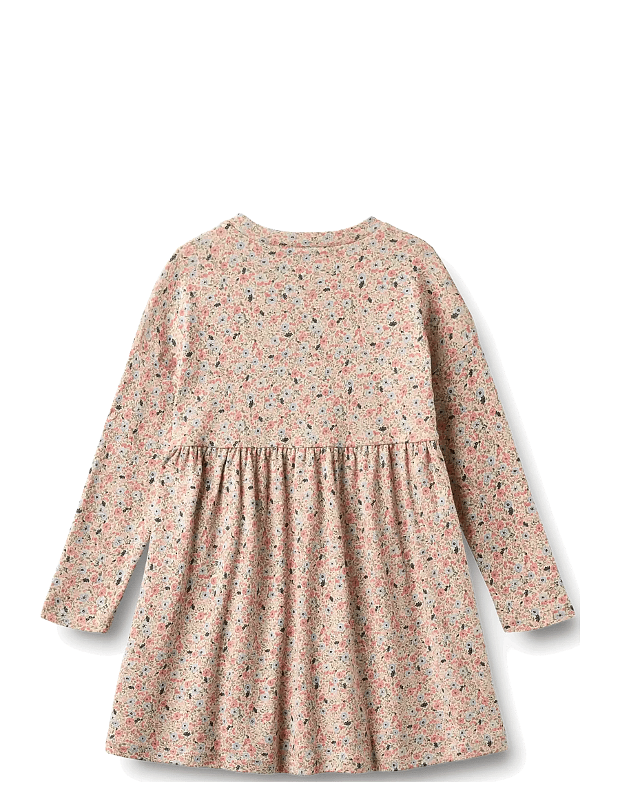 Wheat - Jersey dress L/S Emmy - grey cloud flowers - 2