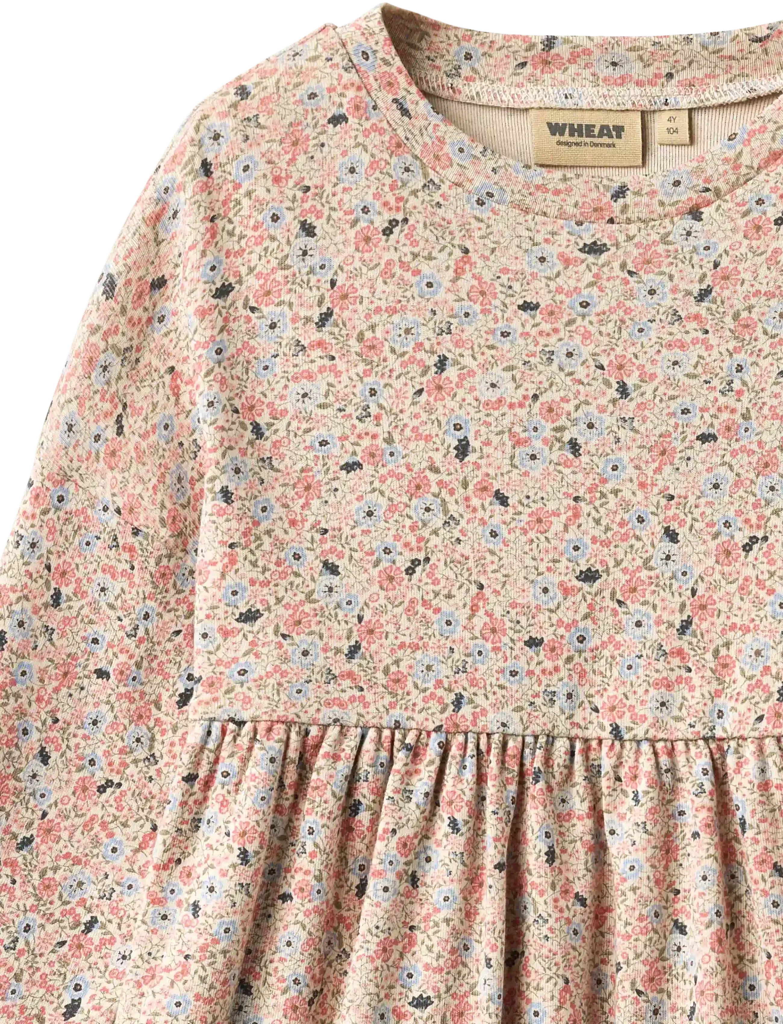 Wheat - Jersey dress L/S Emmy - grey cloud flowers - 4