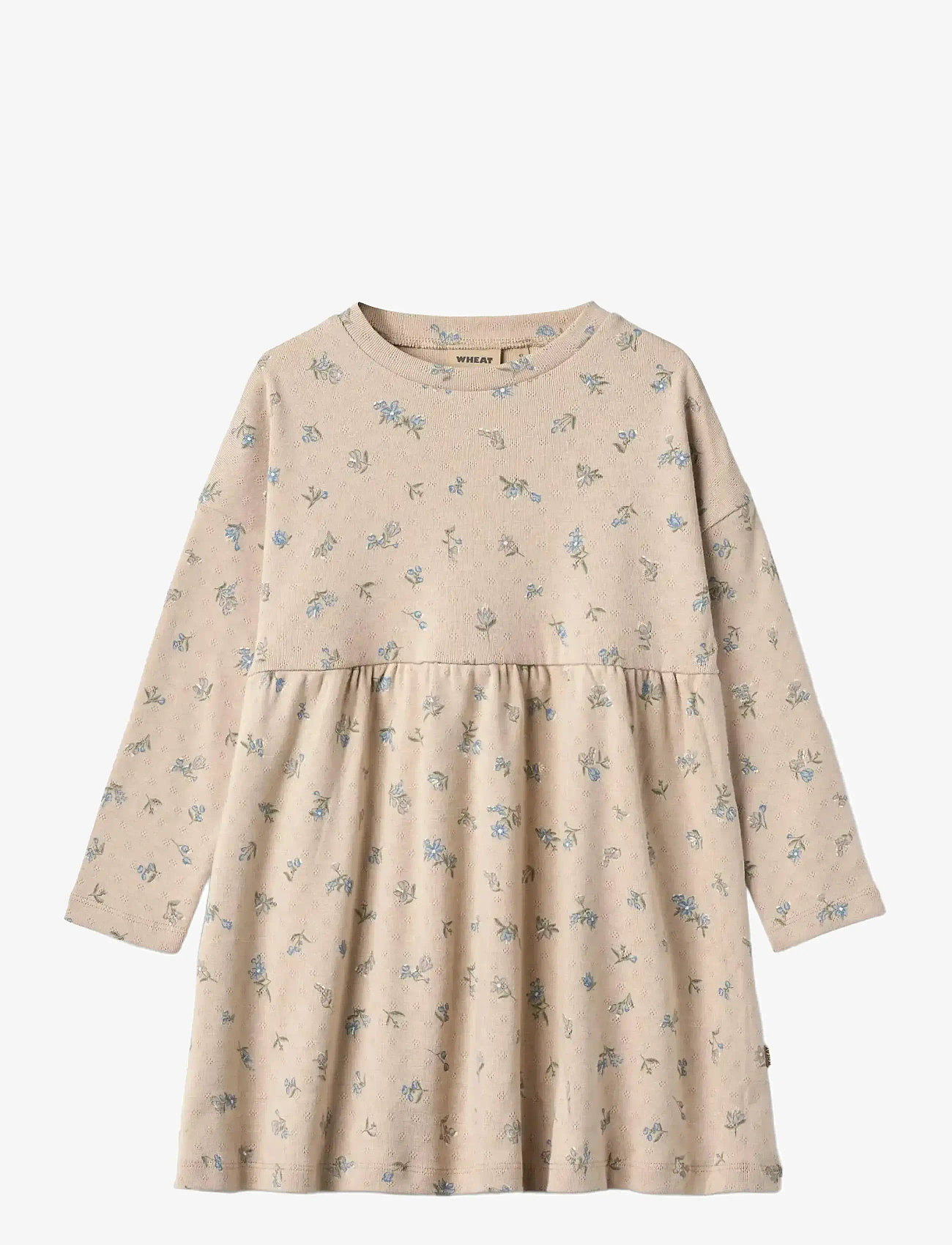 Wheat - jersey Dress L/S Emmy - langerma casual kjóll - warm sand flowers - 0
