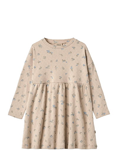Wheat jersey Dress L/S Emmy - Fødselsdagsgaver - WARM SAND FLOWERS / beige