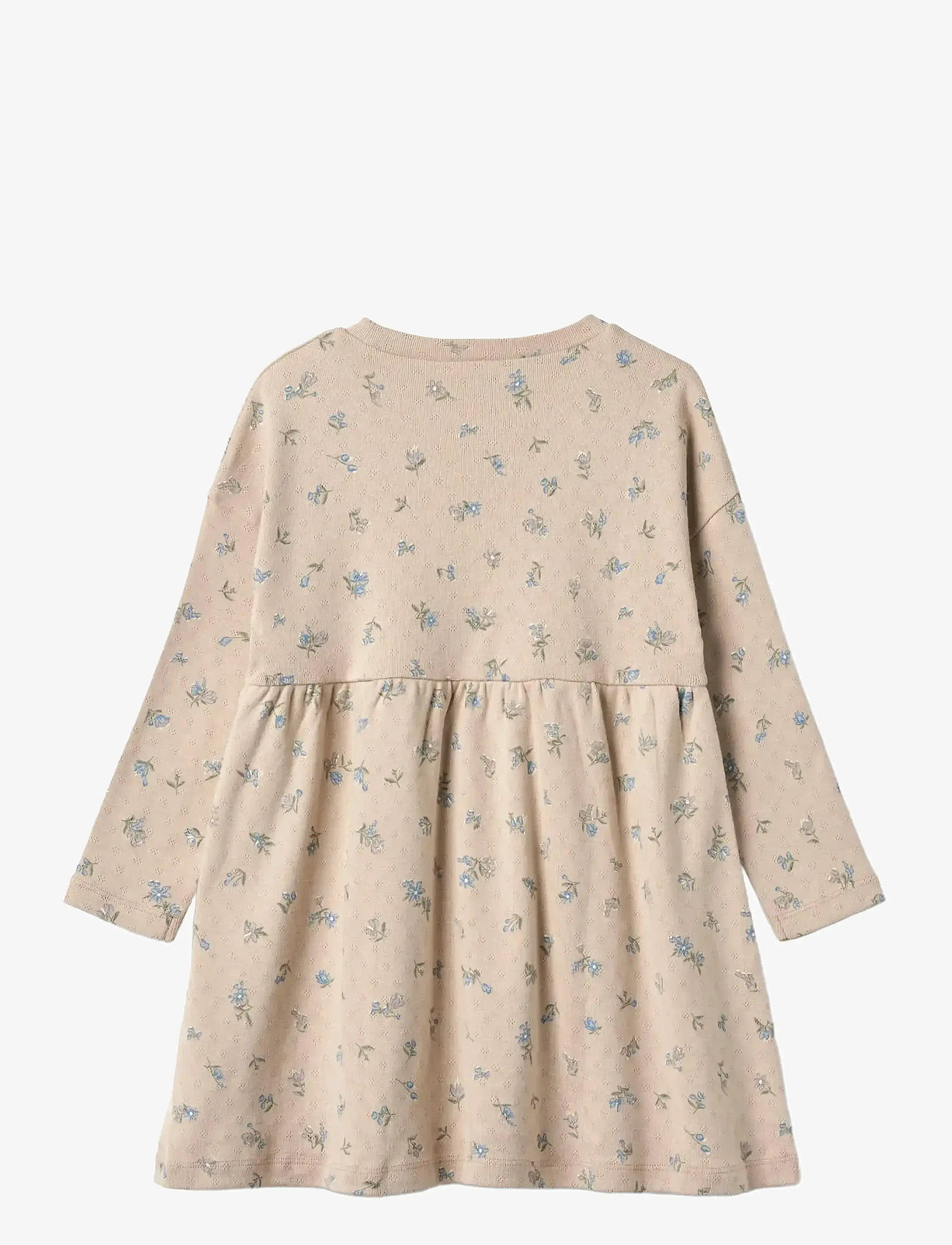 Wheat - jersey Dress L/S Emmy - langerma casual kjóll - warm sand flowers - 1