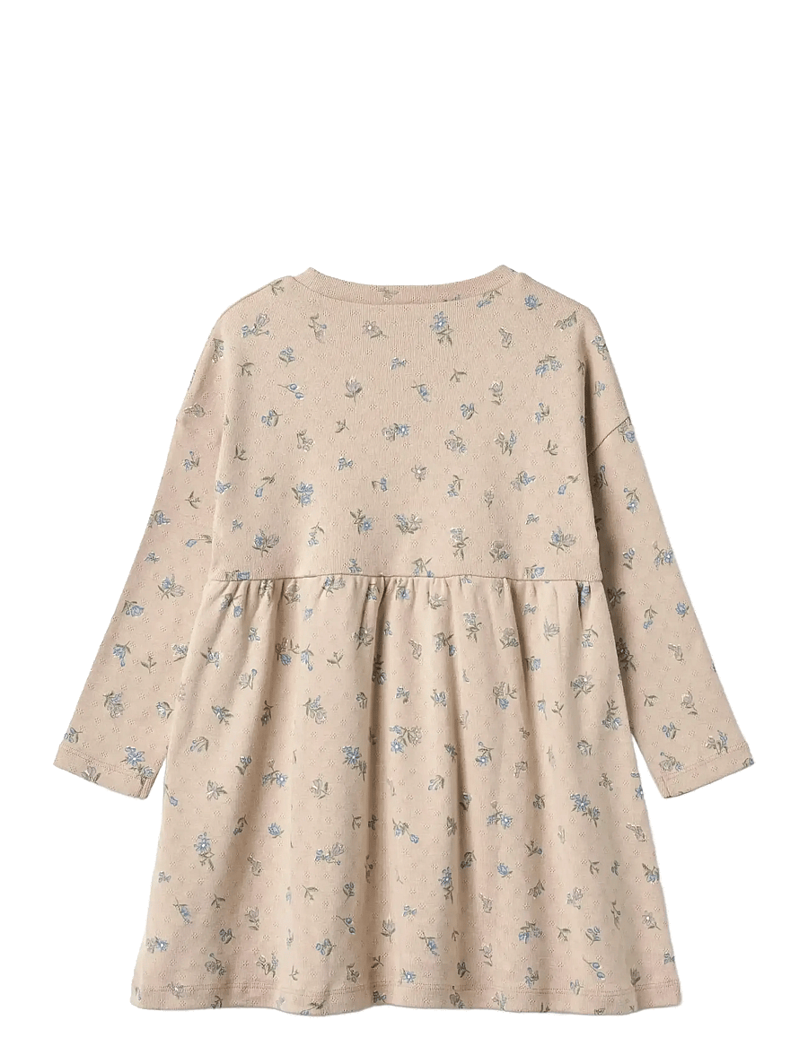 Wheat - jersey Dress L/S Emmy - langærmede hverdagskjoler - warm sand flowers - 1