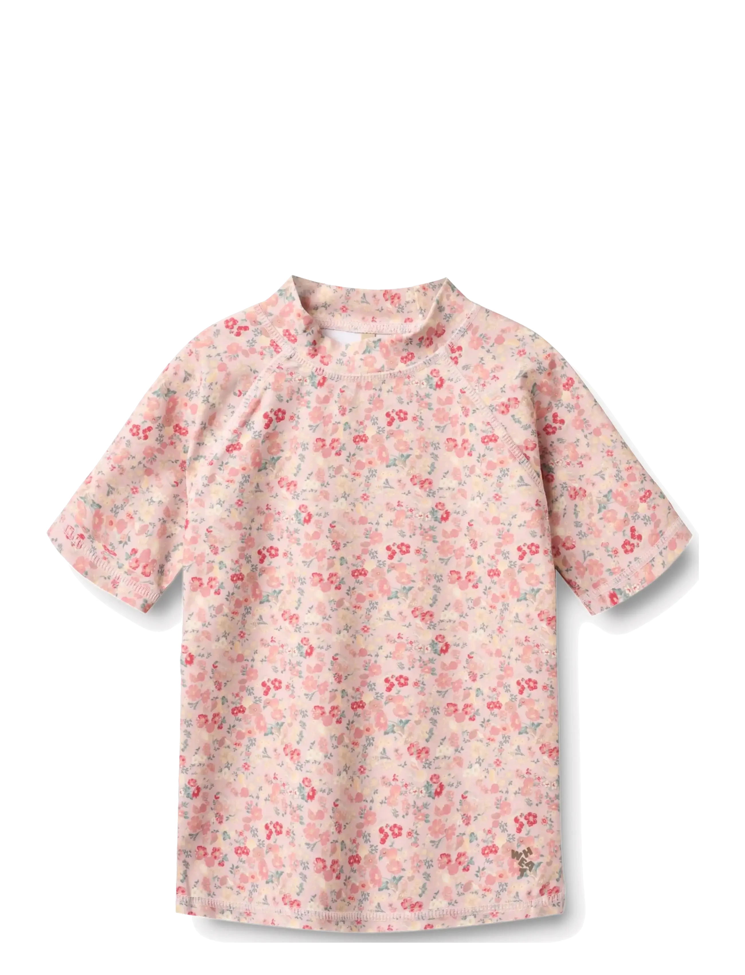 Wheat Swim T-shirt S/S Jackie - Kläder - POWDER FLOWERS AND SEASHELLS / pink/rose