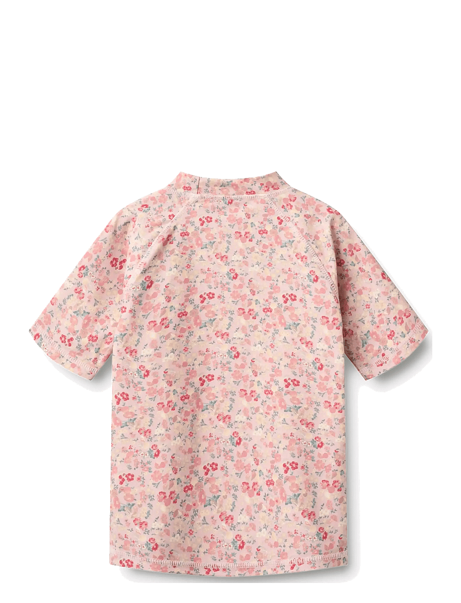Wheat - Swim T-shirt S/S Jackie - ujumisriiete ülaosad - powder flowers and seashells - 1