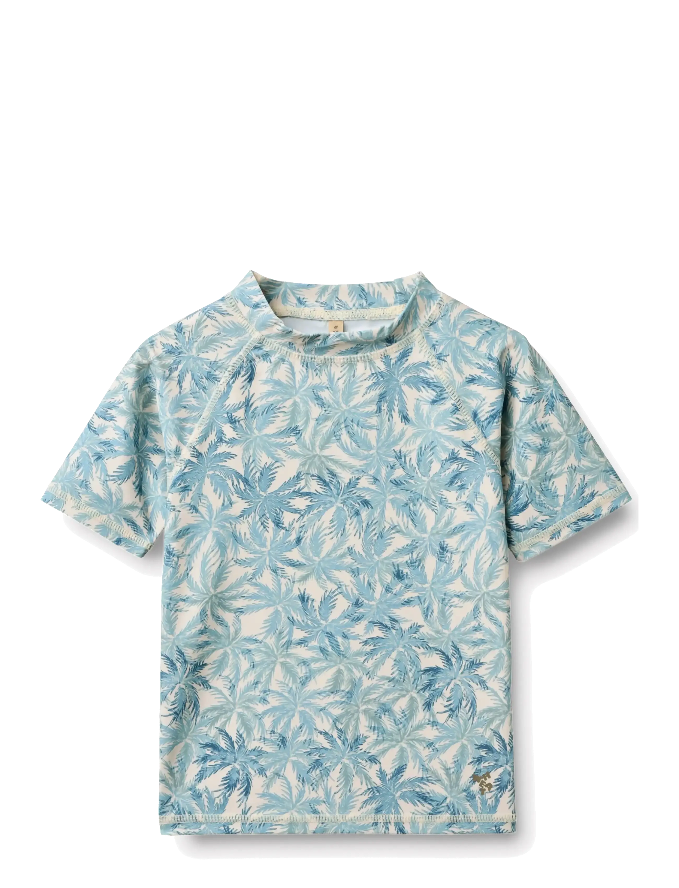 Wheat Swim T-shirt S/S Jackie - Fatnaður - BLUE PALM / blue