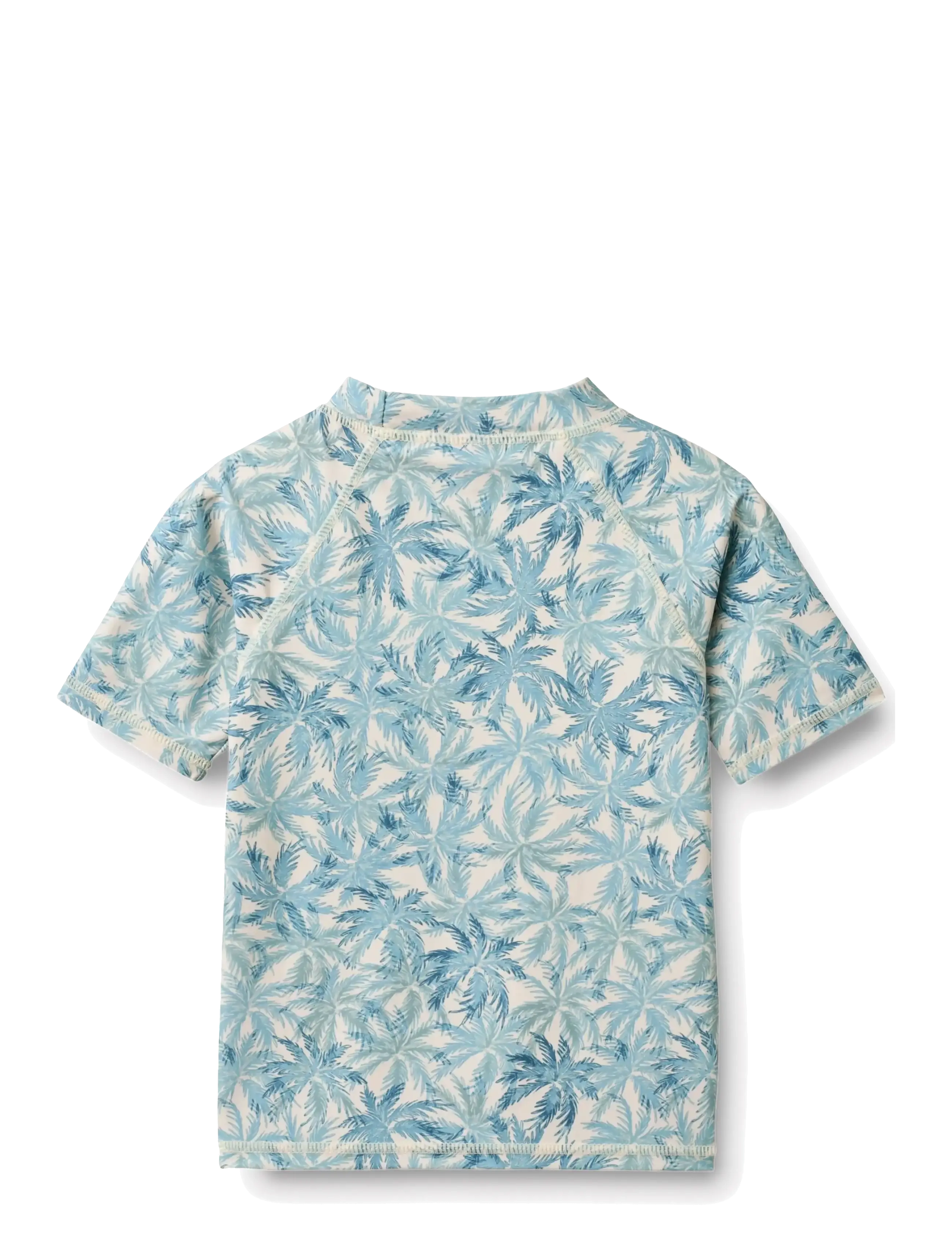 Wheat - Swim T-shirt S/S Jackie - badeoverdele - blue palm - 2