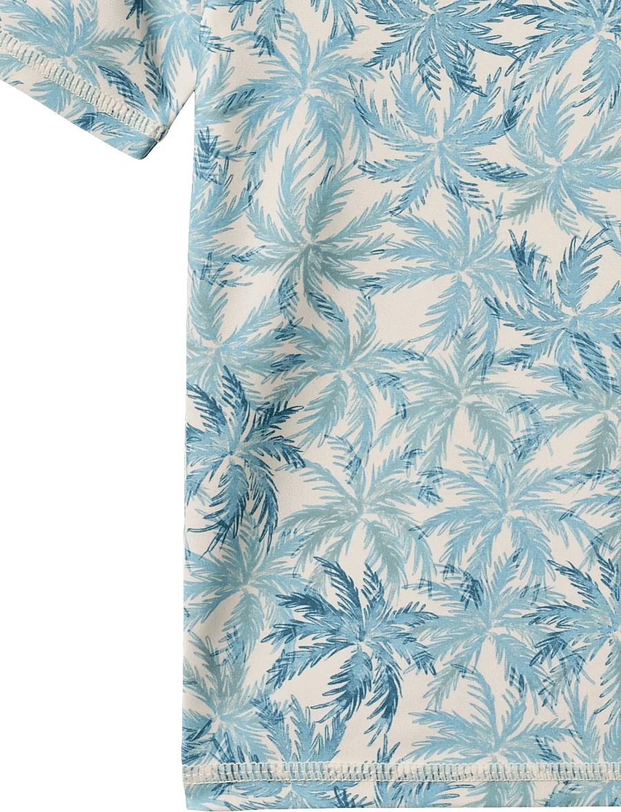 Wheat - Swim T-shirt S/S Jackie - badeoverdele - blue palm - 3