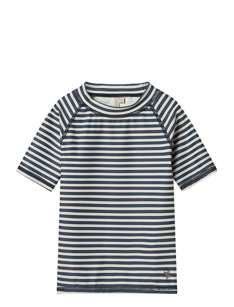 Wheat - Swim T-shirt S/S Jackie - bade-oberteile - blue stripe - 1
