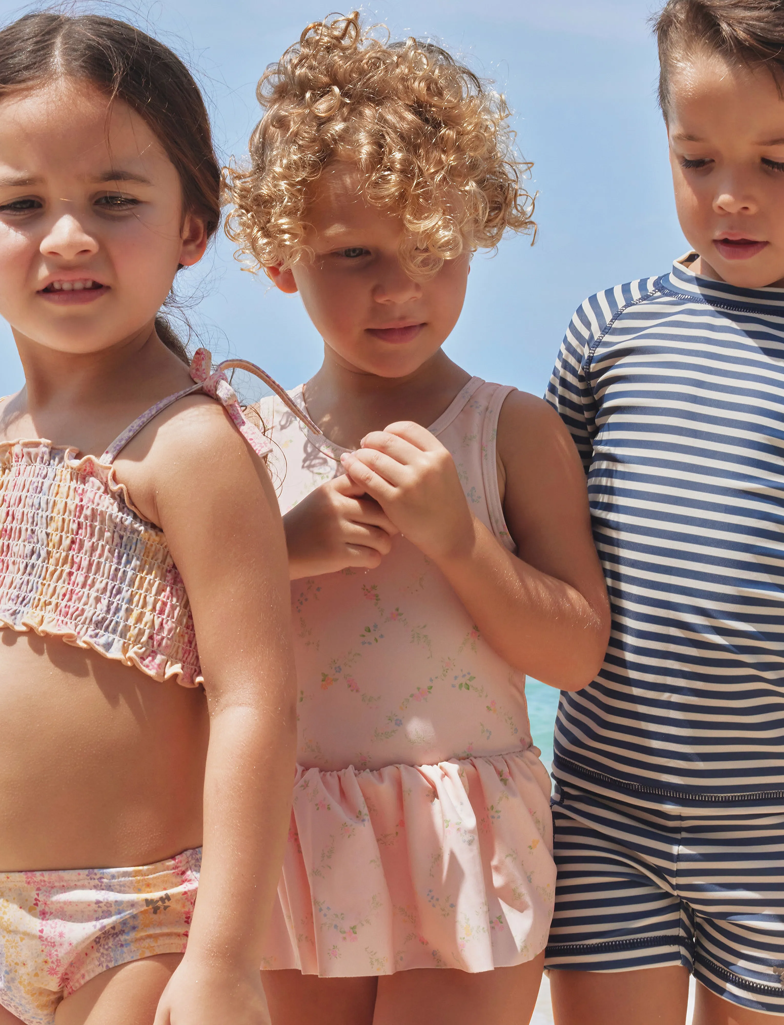 Wheat - Swim T-shirt S/S Jackie - swim tops - blue stripe - 5