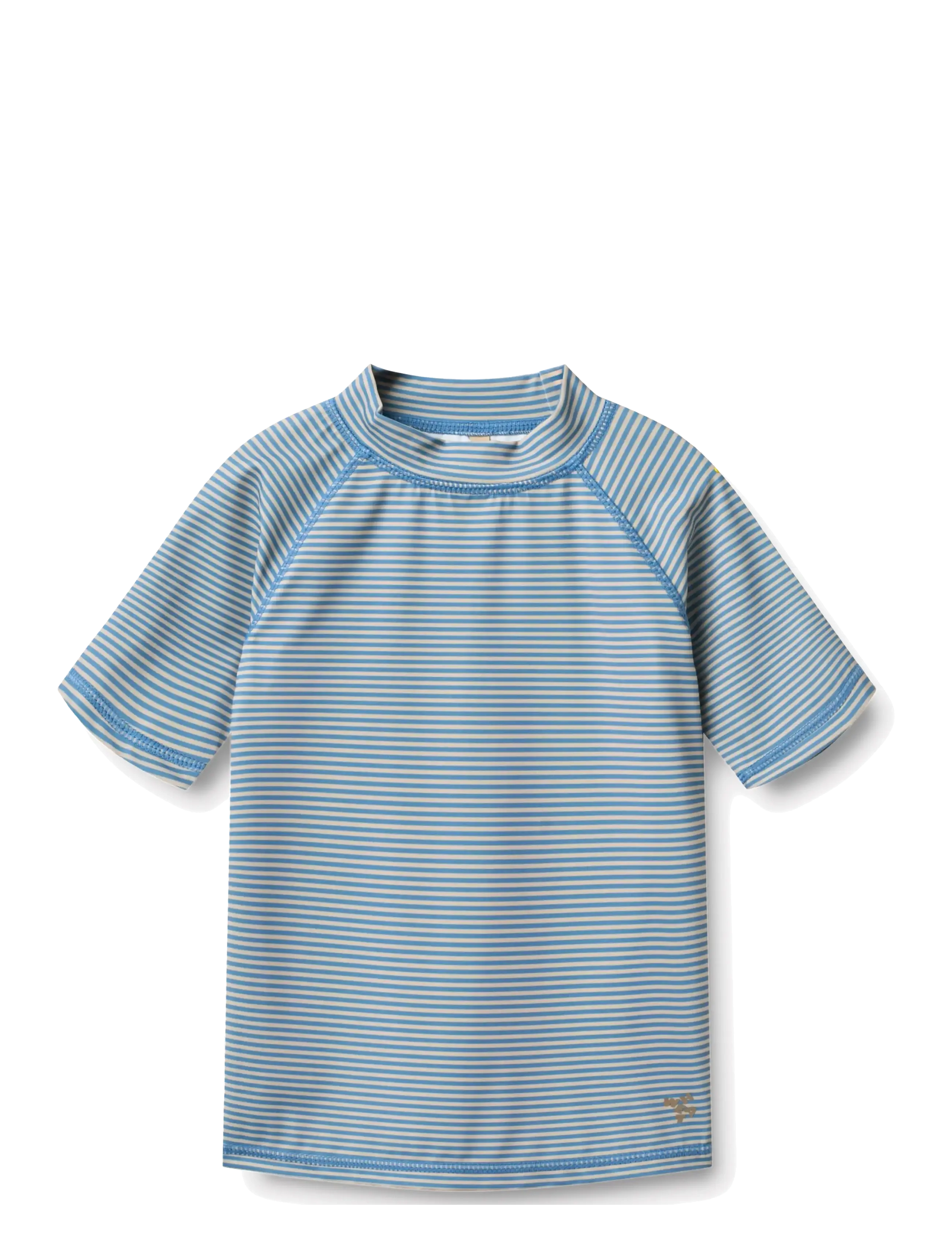 Wheat Swim T-Shirt S/S Jackie, Børn, Kortærmet Blomstret Badeshirt, Blå, Str: 98
