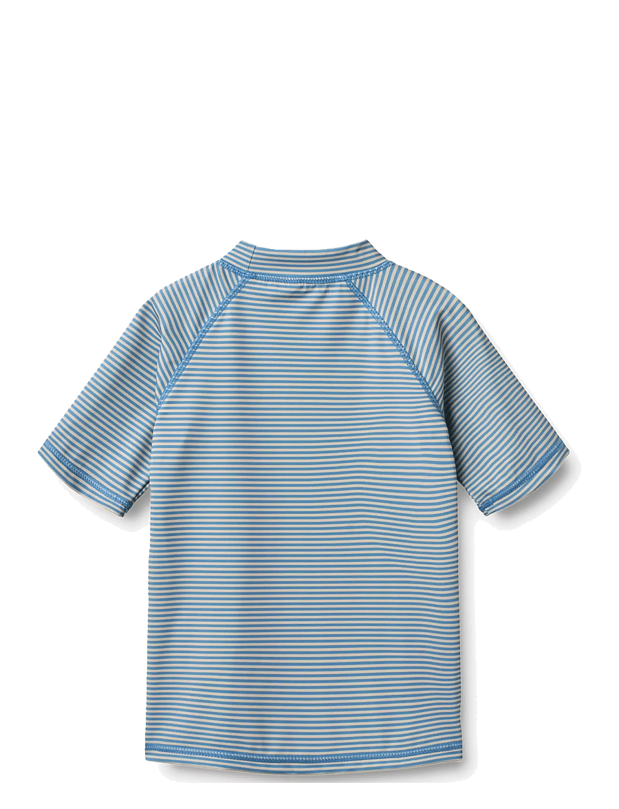 Wheat - Swim T-shirt S/S Jackie - ujumisriiete ülaosad - blue swim stripe - 1