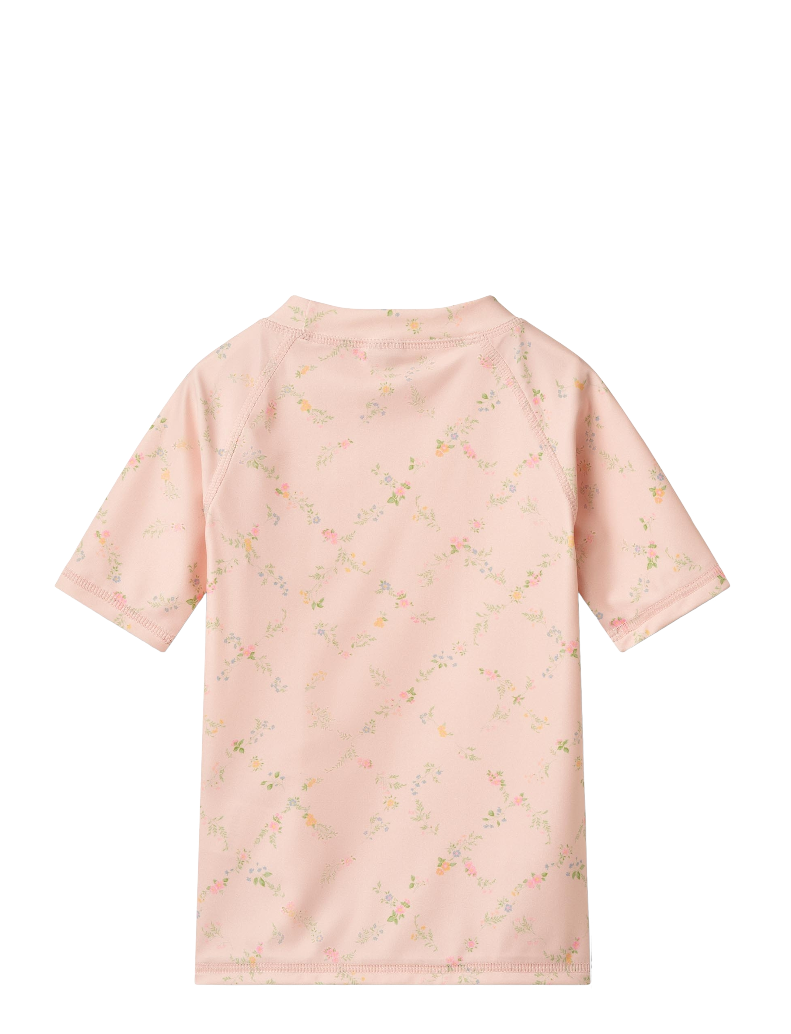 Wheat - Swim T-shirt S/S Jackie - swim tops - powder checked flowers - 1