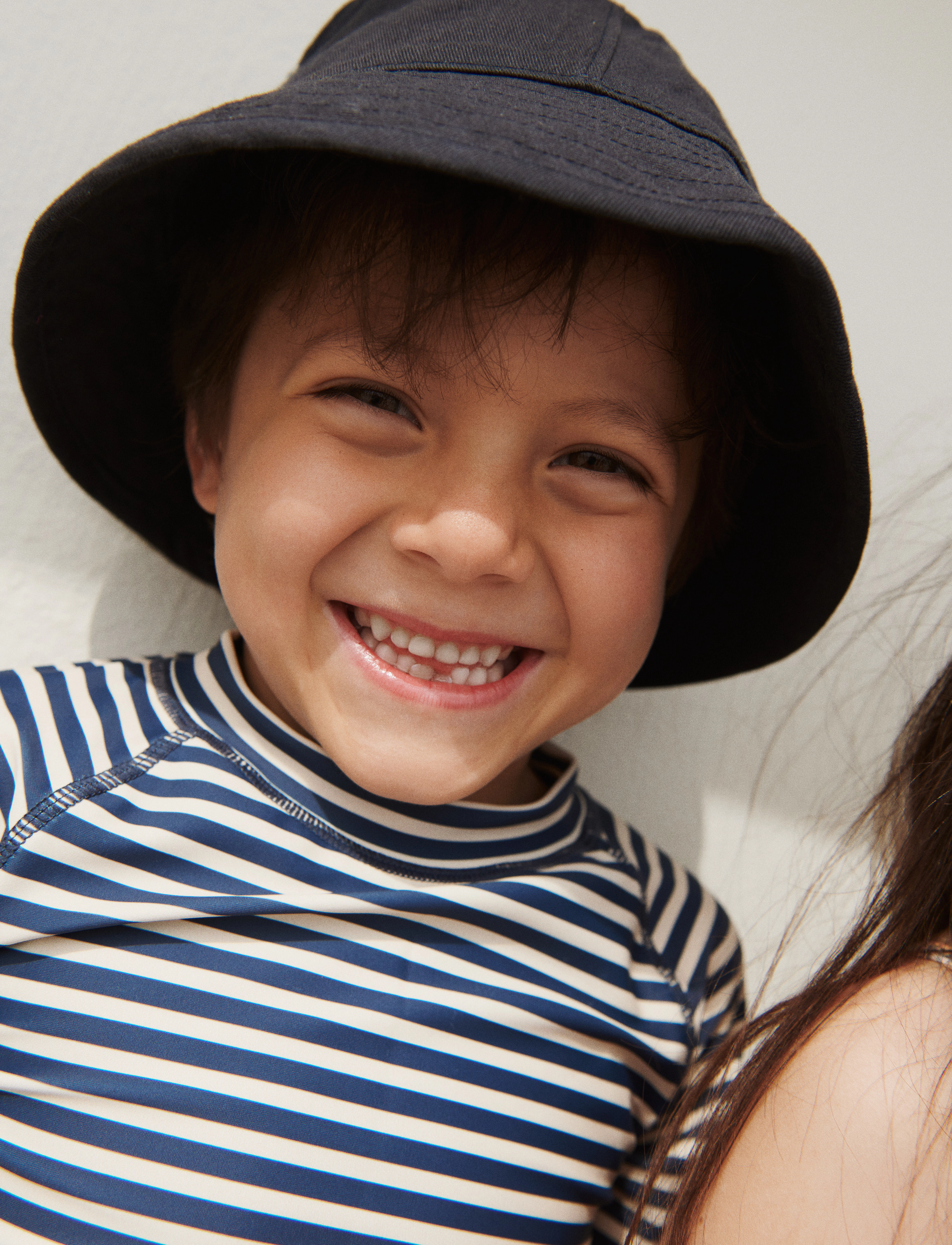 Wheat - Swim T-Shirt S/S Jackie - indigo stripe - 4