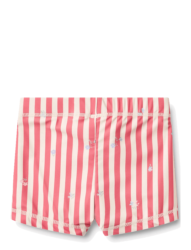Wheat - Swim Shorts Niki - swimshorts - red stripe flowers - 1