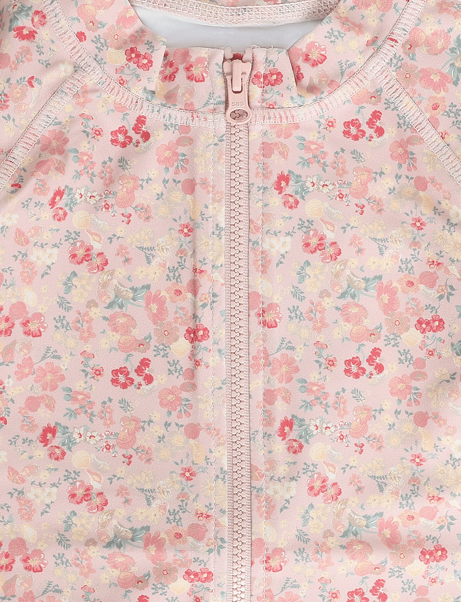 Wheat - Swimsuit S/S Cas - powder flowers and seashells - 2