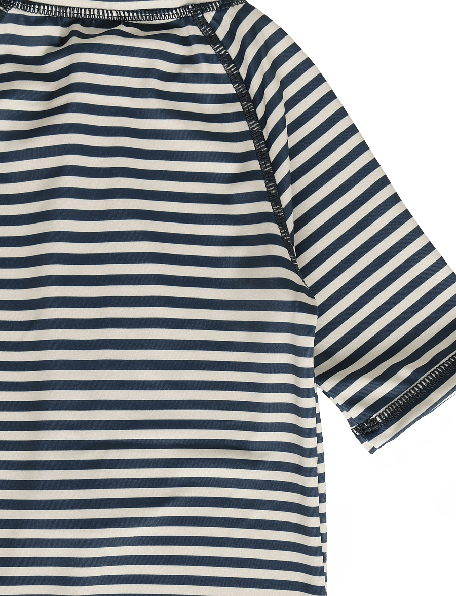 Wheat - Swimsuit S/S Cas - baddräkter - blue stripe - 2