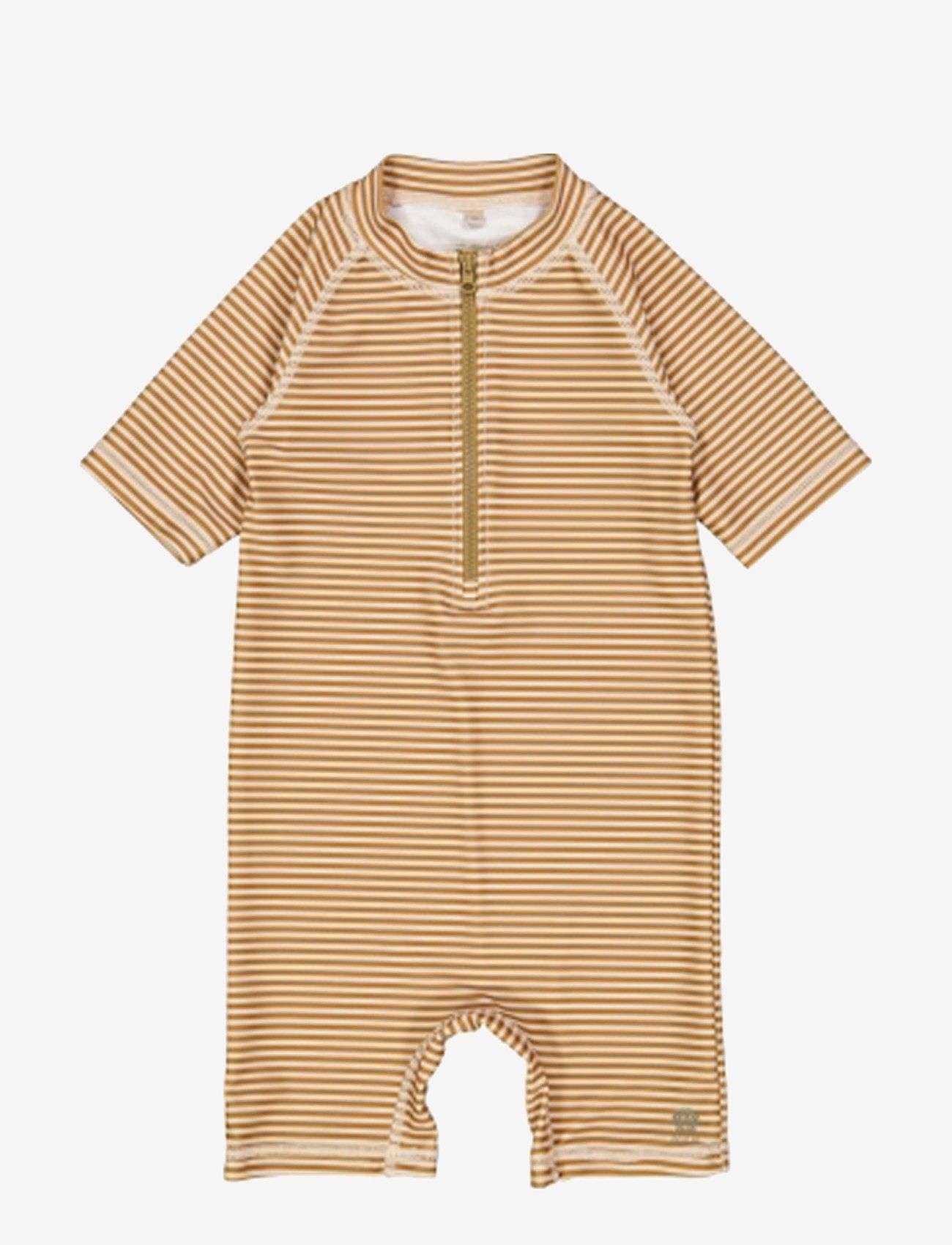 Wheat - Swimsuit Cas - sommarfynd - golden green stripe - 0