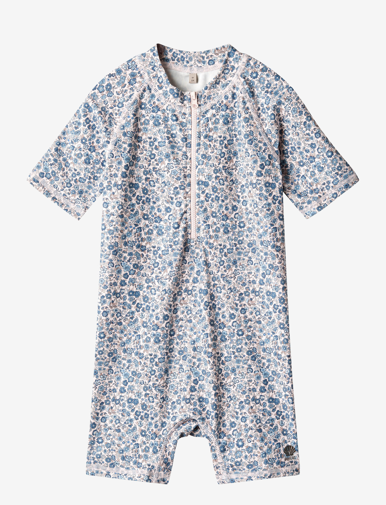 Wheat - Swimsuit S/S Cas - blue flower meadow - 0