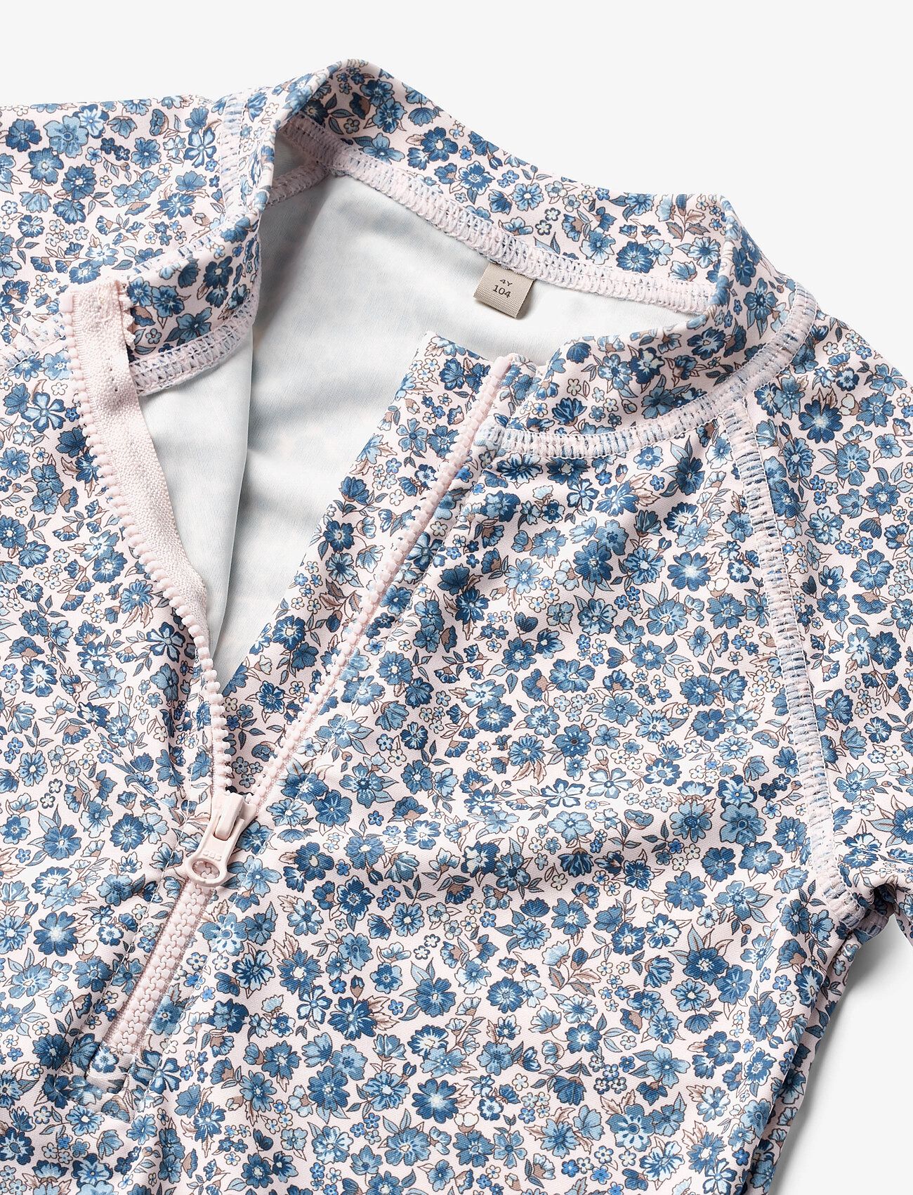 Wheat - Swimsuit S/S Cas - blue flower meadow - 2