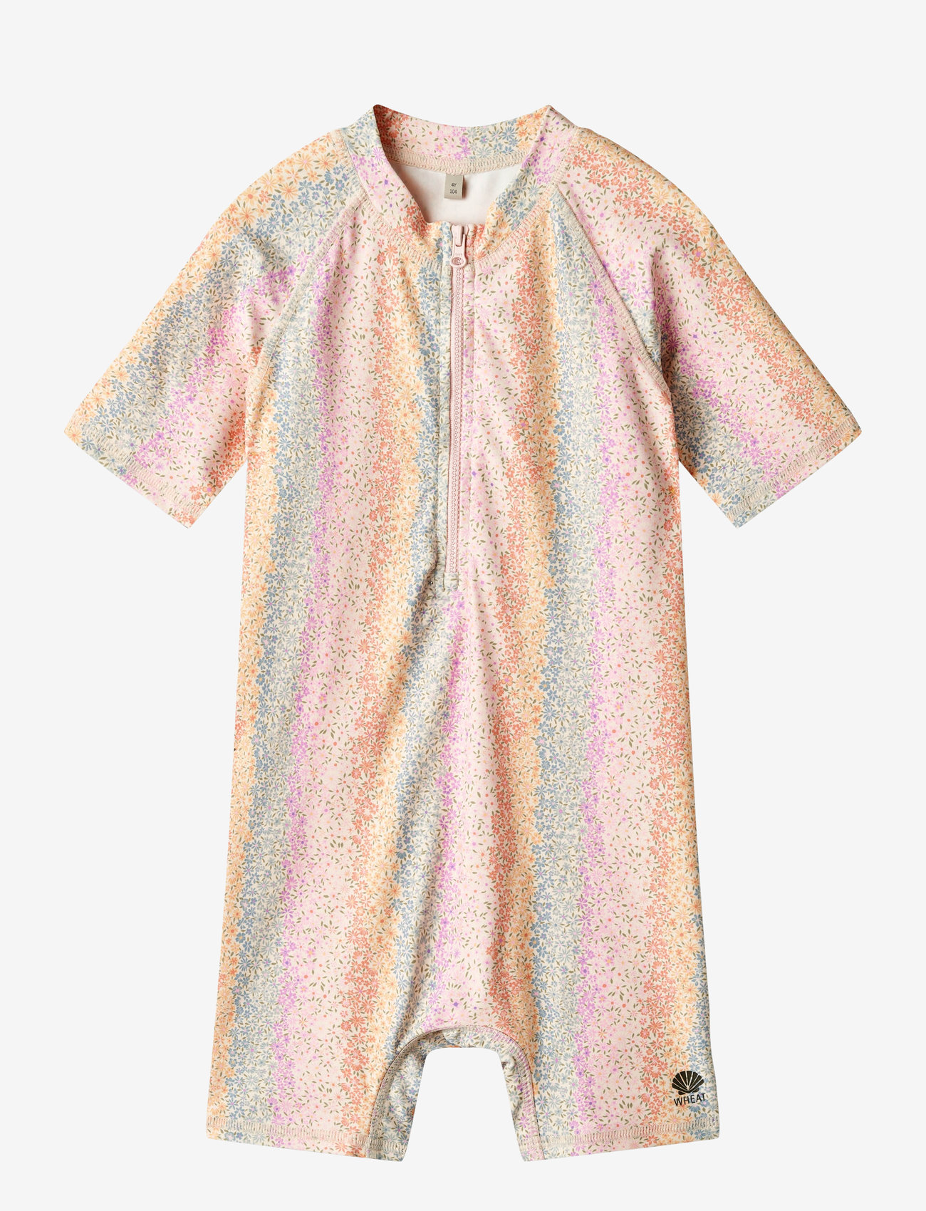 Wheat - Swimsuit S/S Cas - rainbow flowers - 0