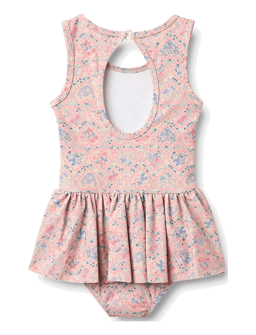 Wheat - Swimsuit Erna - uv-bekleidung - pink heart flowers - 1