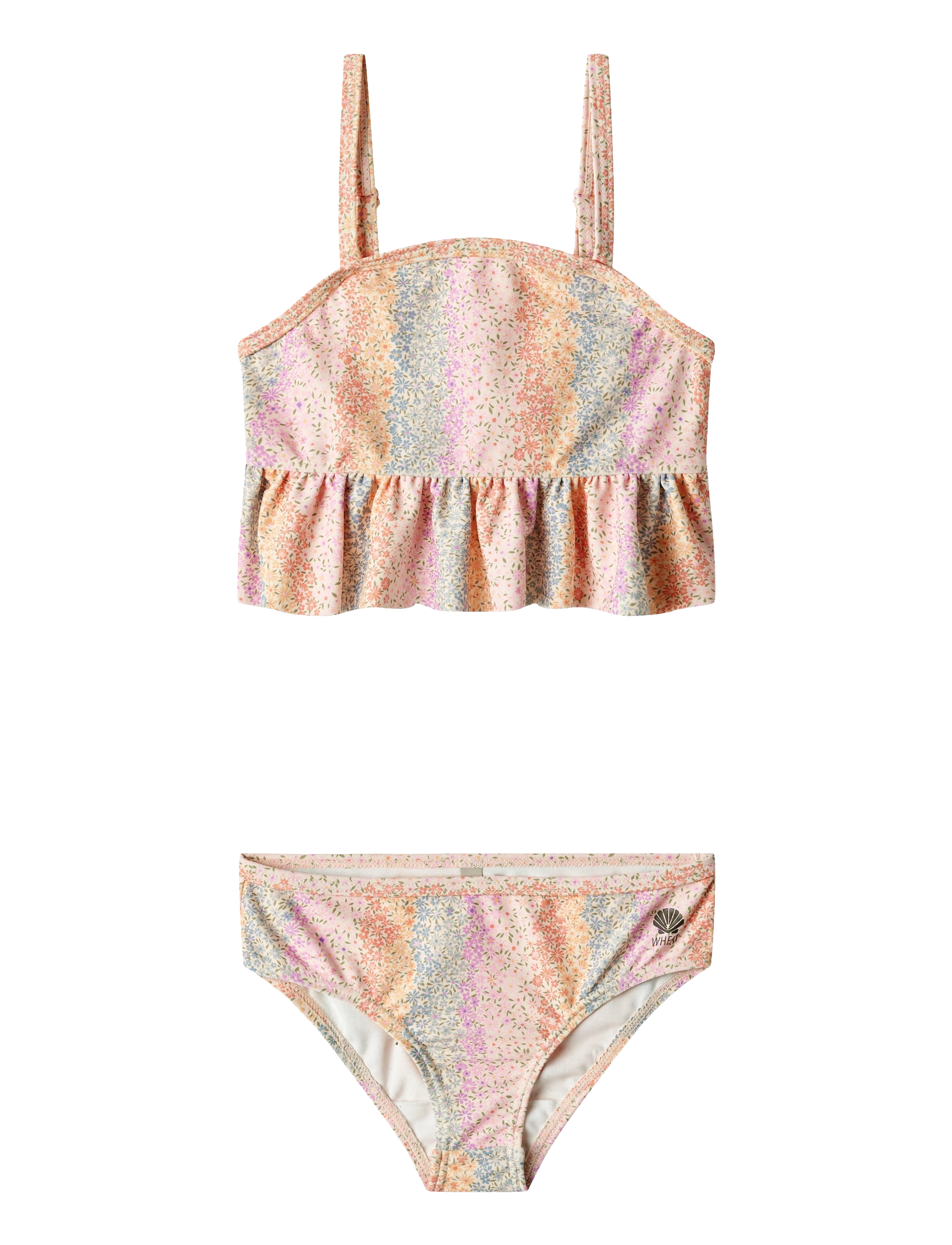 Wheat Bikini Lærke - Bikinit - RAINBOW FLOWERS / coral