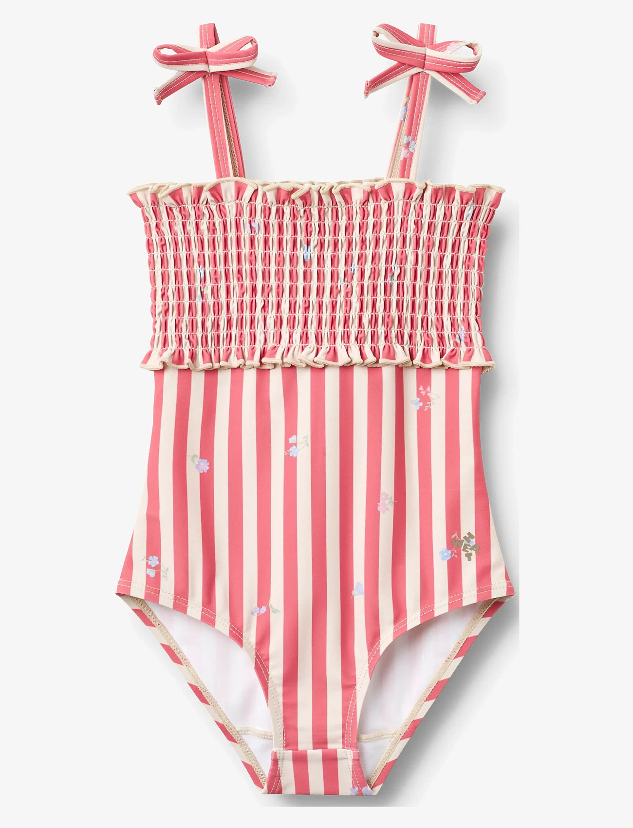 Wheat - Swimsuit Selma - badeanzüge - red stripe flowers - 1