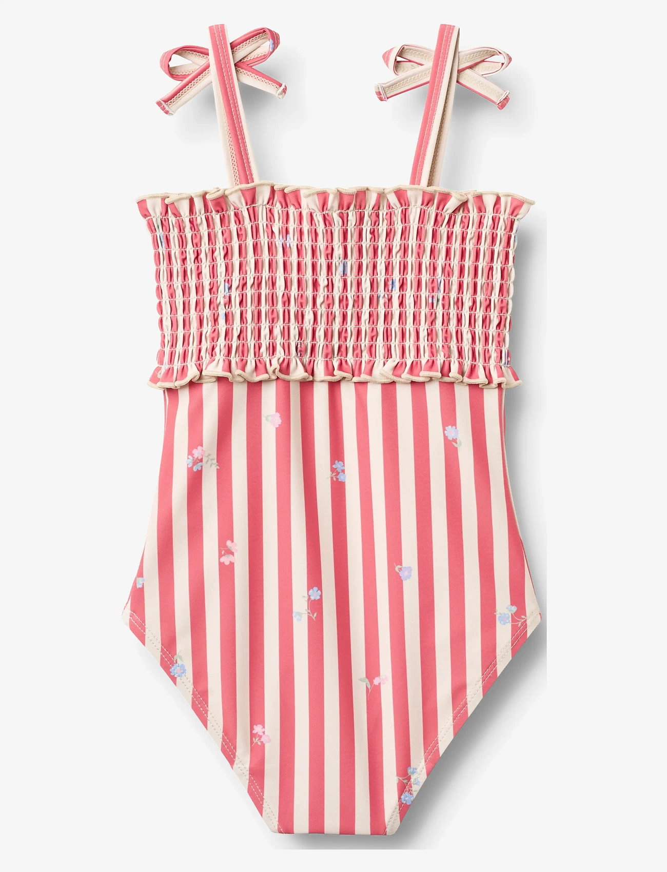 Wheat - Swimsuit Selma - badeanzüge - red stripe flowers - 2