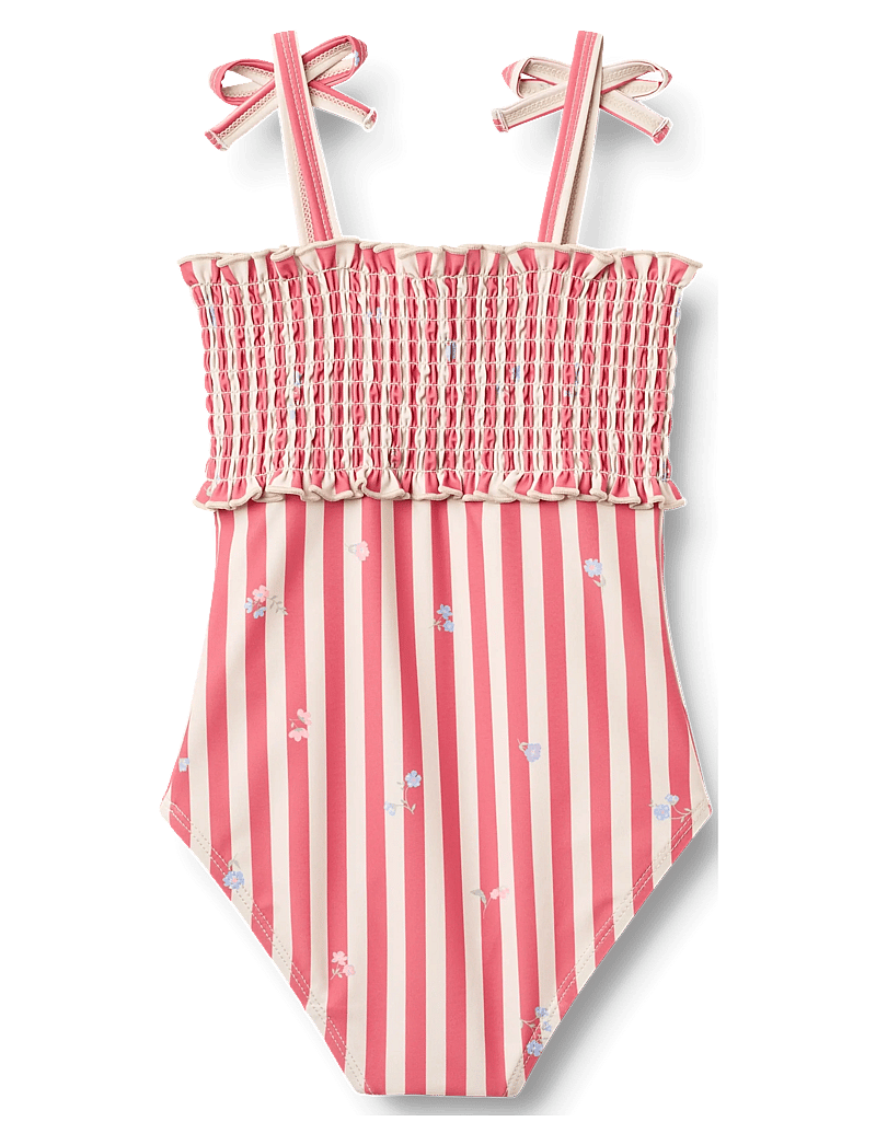 Wheat - Swimsuit Selma - badeanzüge - red stripe flowers - 2