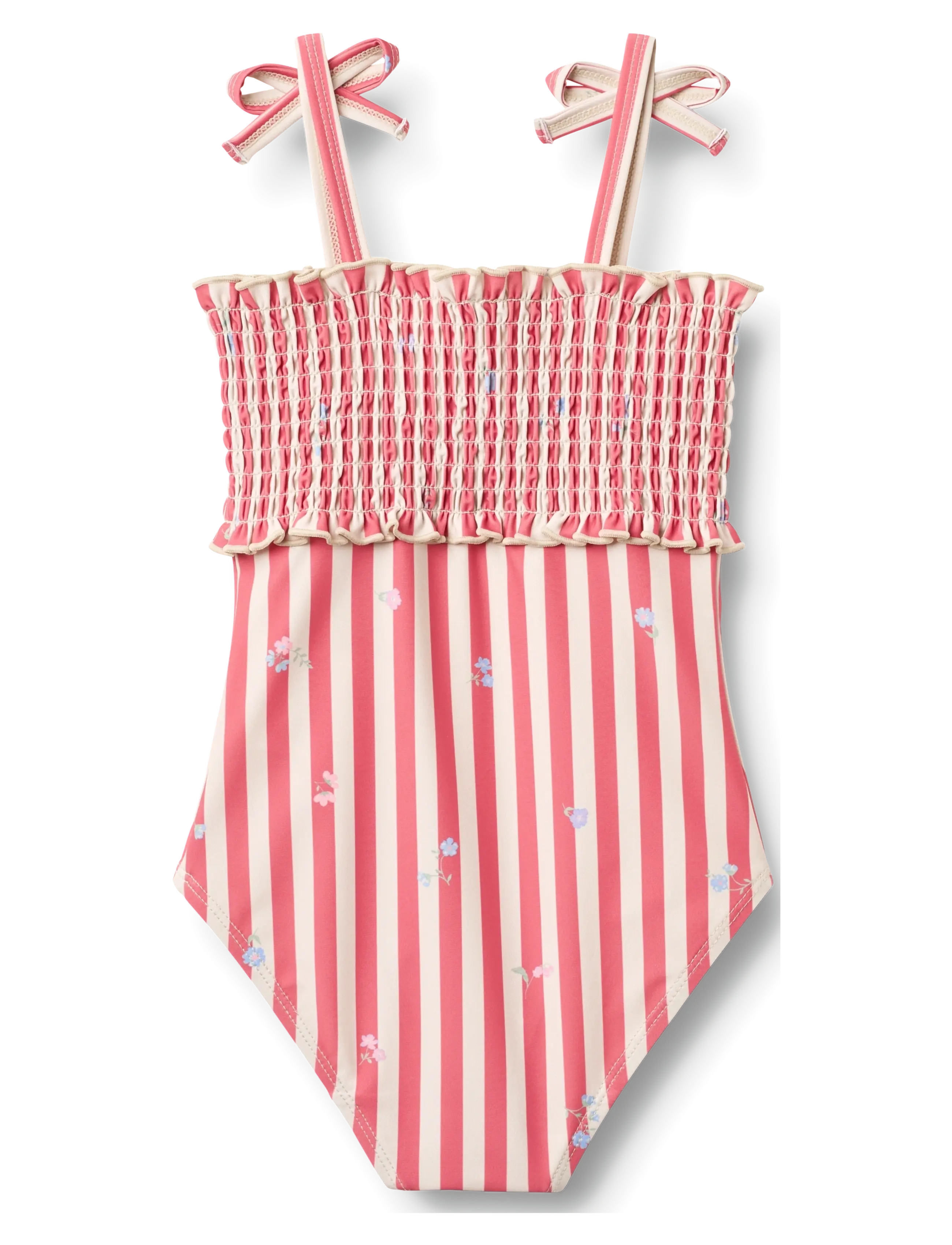 Wheat - Swimsuit Selma - uv-bekleidung - red stripe flowers - 2