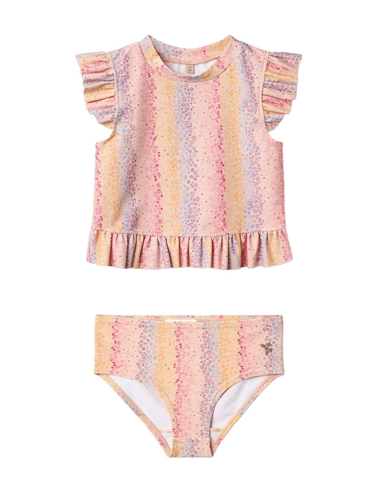 Wheat Swim Set 2-piece Alma - Bikinit - MULTI RAINBOW / pink/rose
