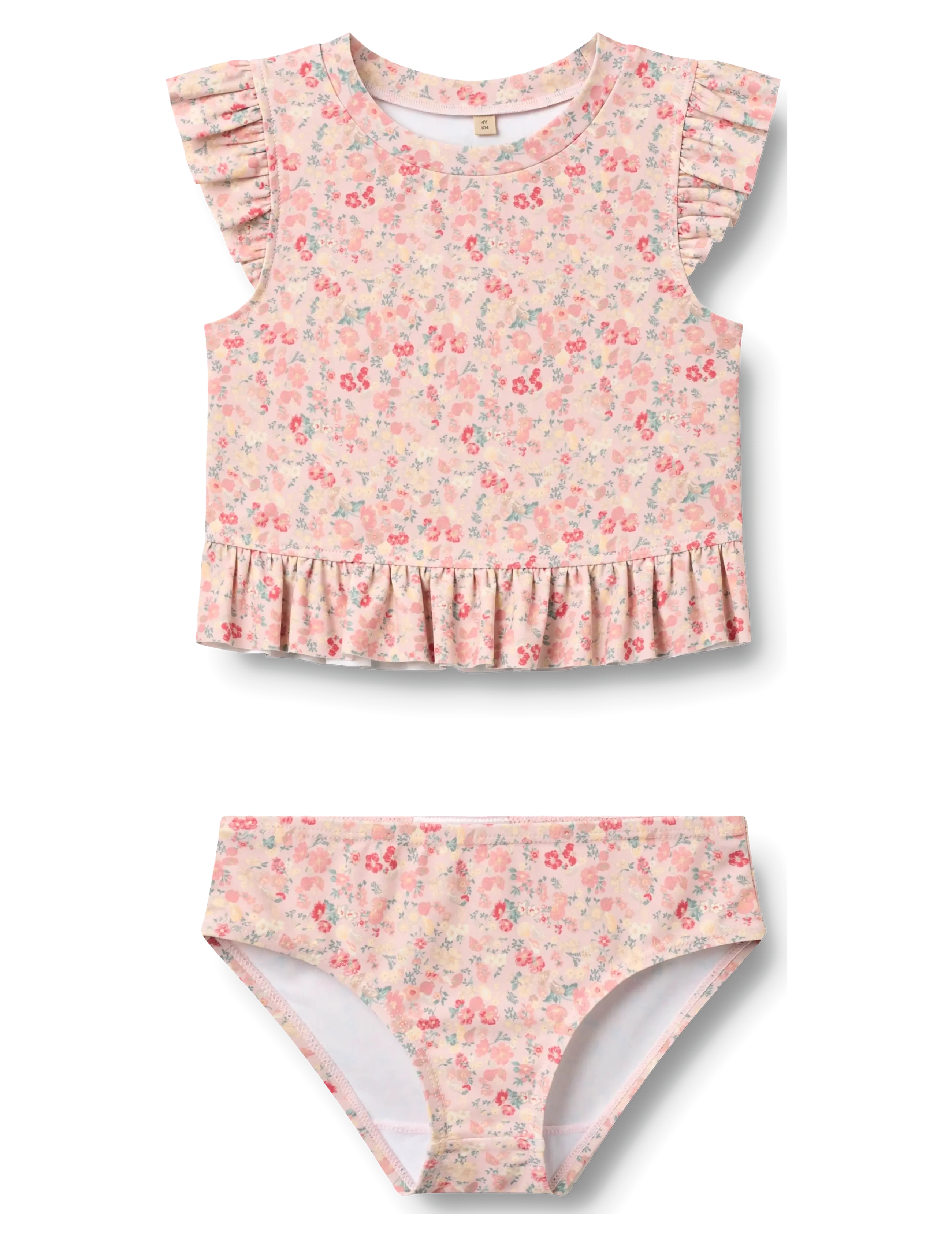 Wheat Swim Set 2-piece Alma - Swimwear - POWDER FLOWERS AND SEASHELLS / pink/rose