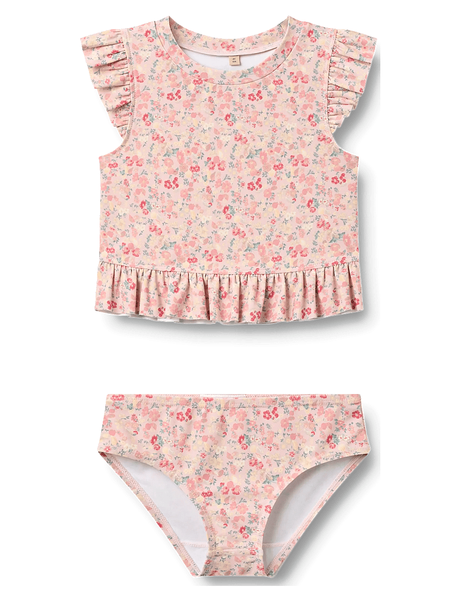 Wheat - Swim Set 2-piece Alma - uv-kaitsega riided - powder flowers and seashells - 0