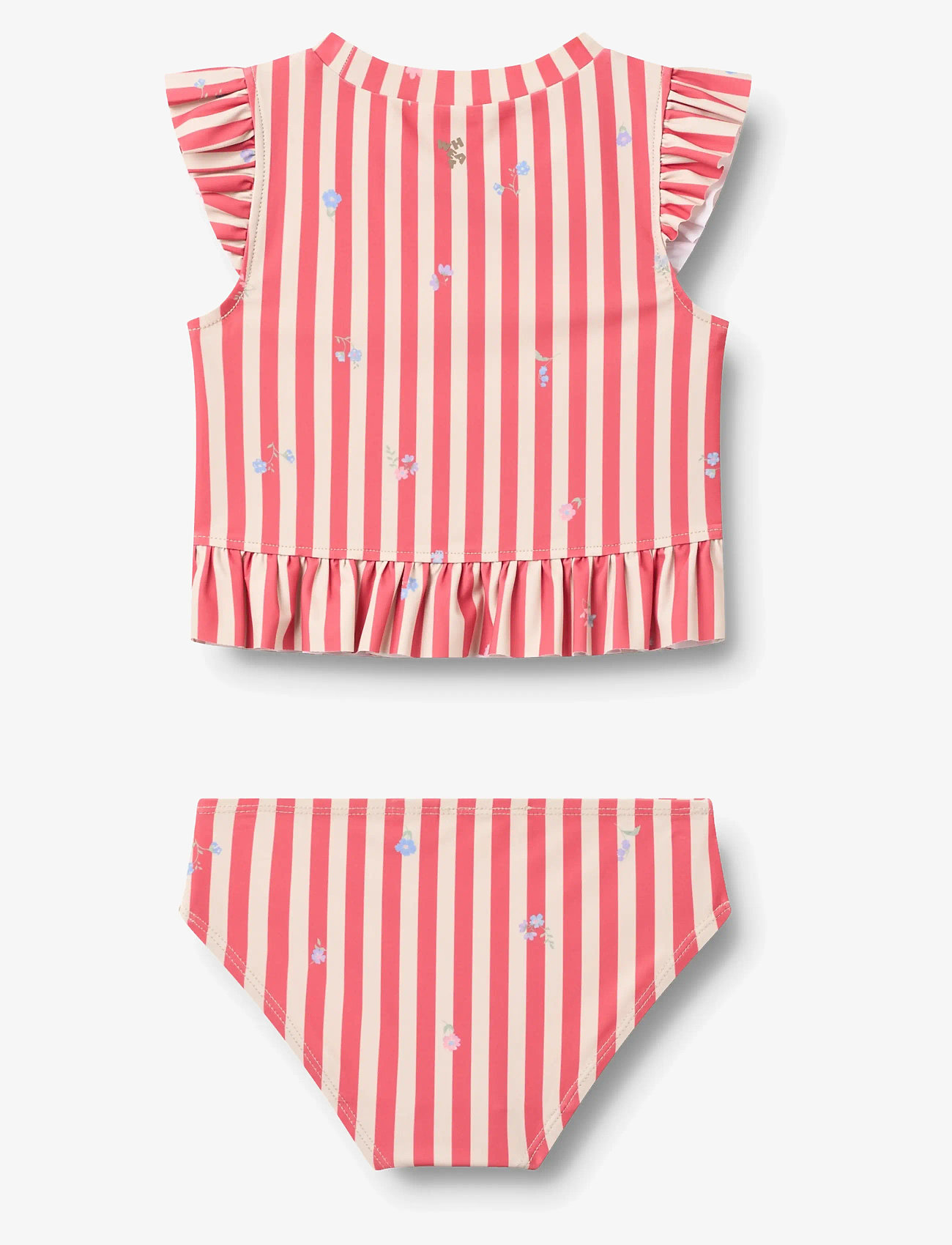 Wheat - Swim Set 2-piece Alma - bikinis - red stripe flowers - 1