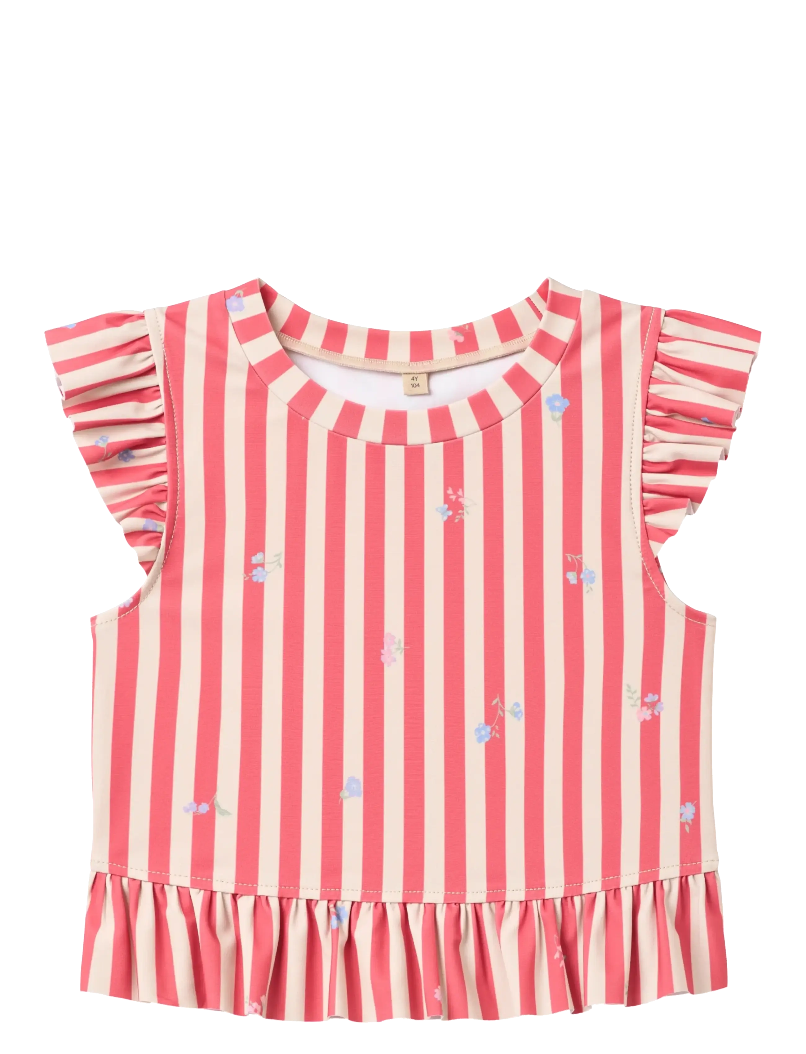 Wheat - Swim Set 2-piece Alma - uv clothing - red stripe flowers - 2