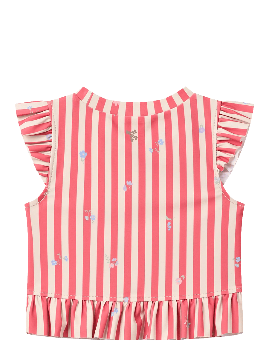 Wheat - Swim Set 2-piece Alma - uv-kläder - red stripe flowers - 3