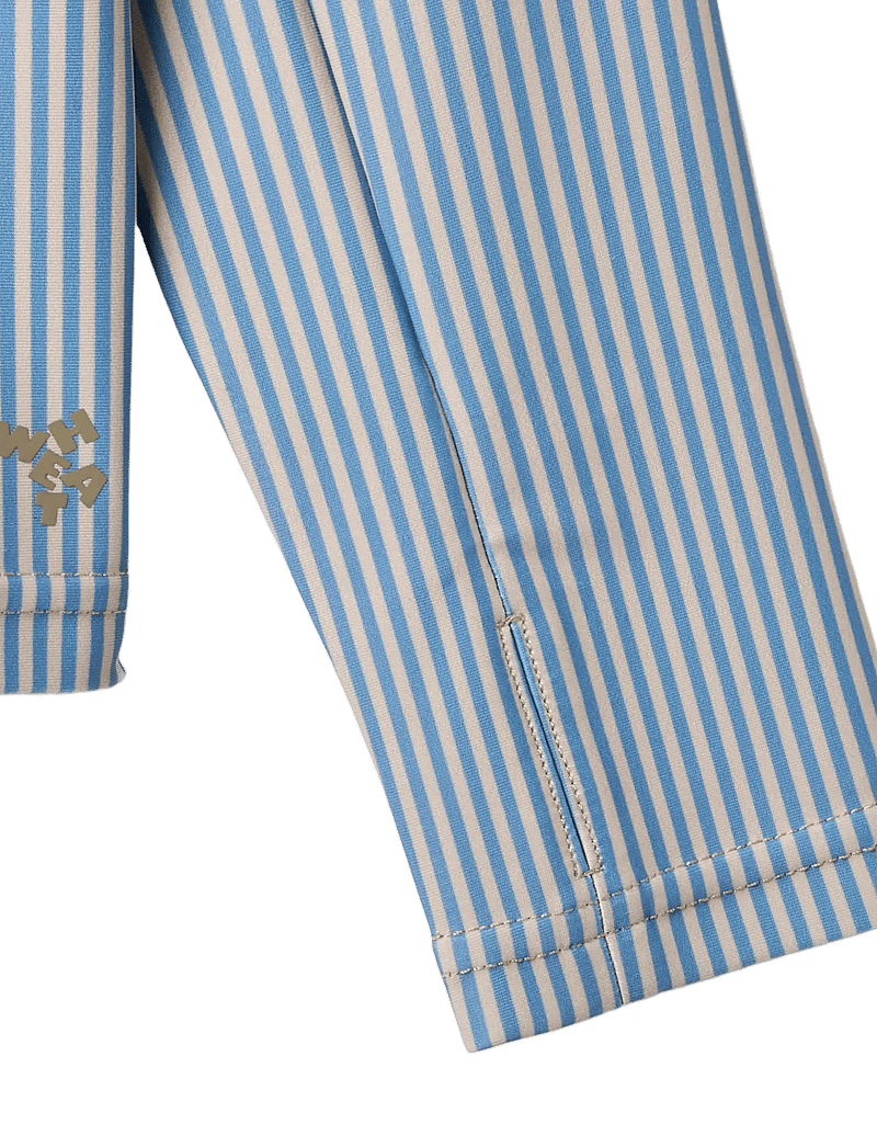 Wheat - Swim t-shirt L/S zip Ada - swim tops - blue swim stripe - 2
