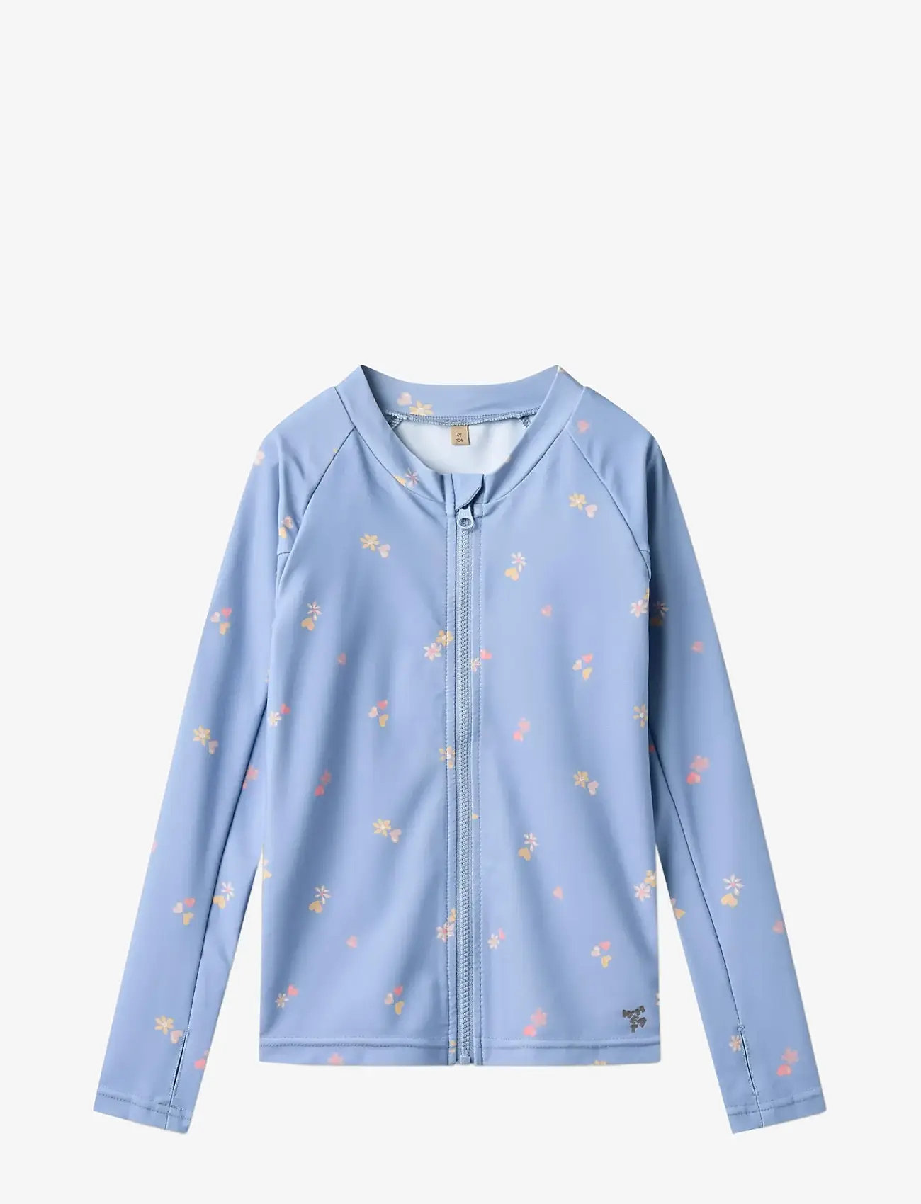 Wheat - Swim t-shirt L/S zip Ada - ujumisriiete ülaosad - morning sky hearts - 0