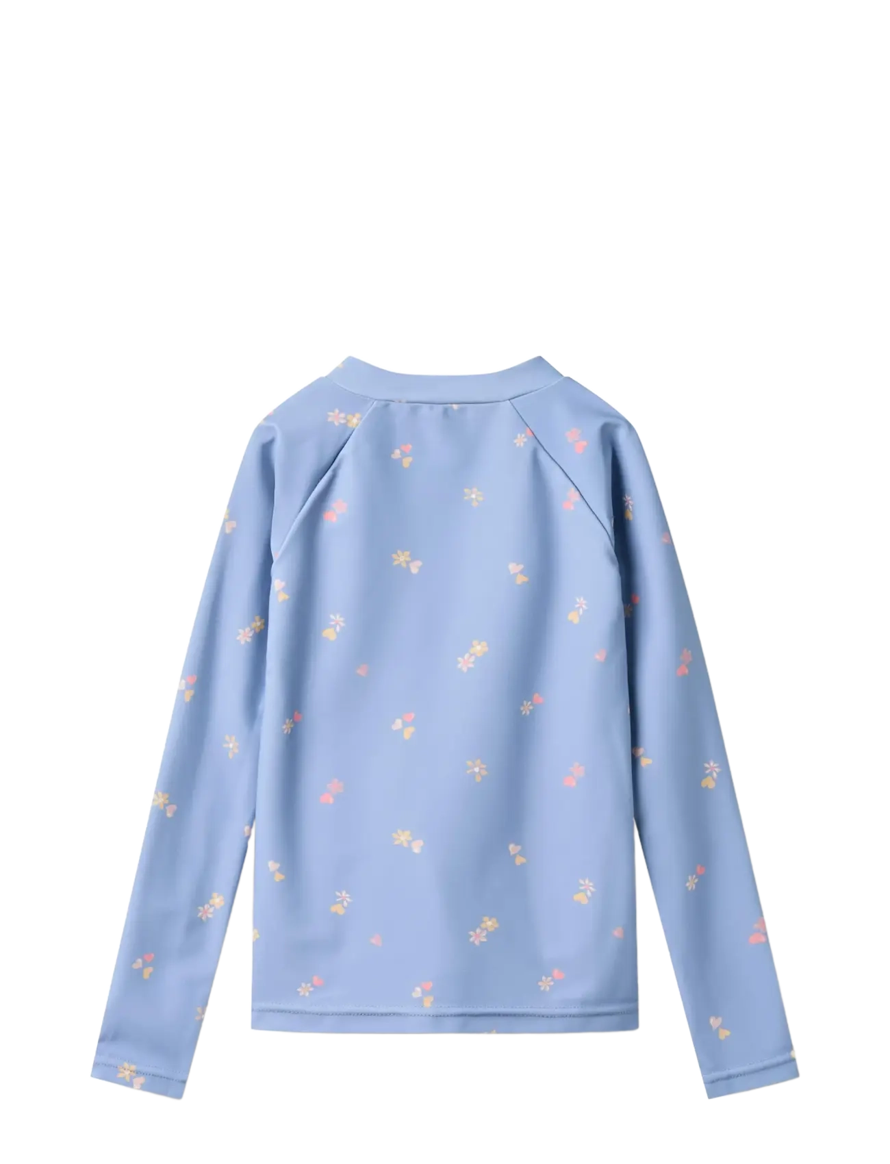 Wheat - Swim t-shirt L/S zip Ada - badeoverdele - morning sky hearts - 1