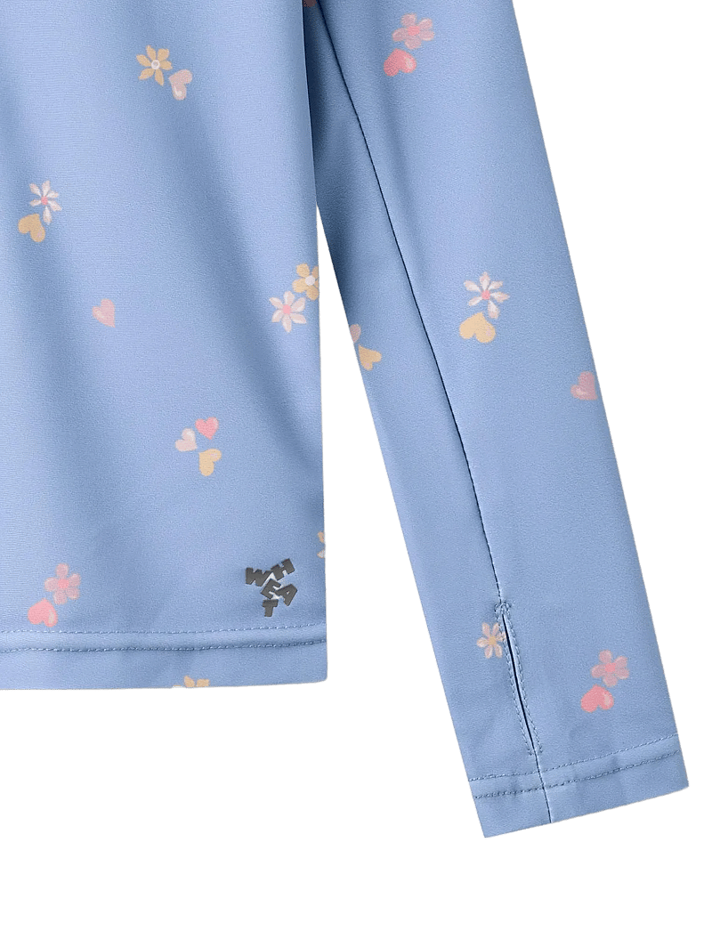 Wheat - Swim t-shirt L/S zip Ada - ujumisriiete ülaosad - morning sky hearts - 2