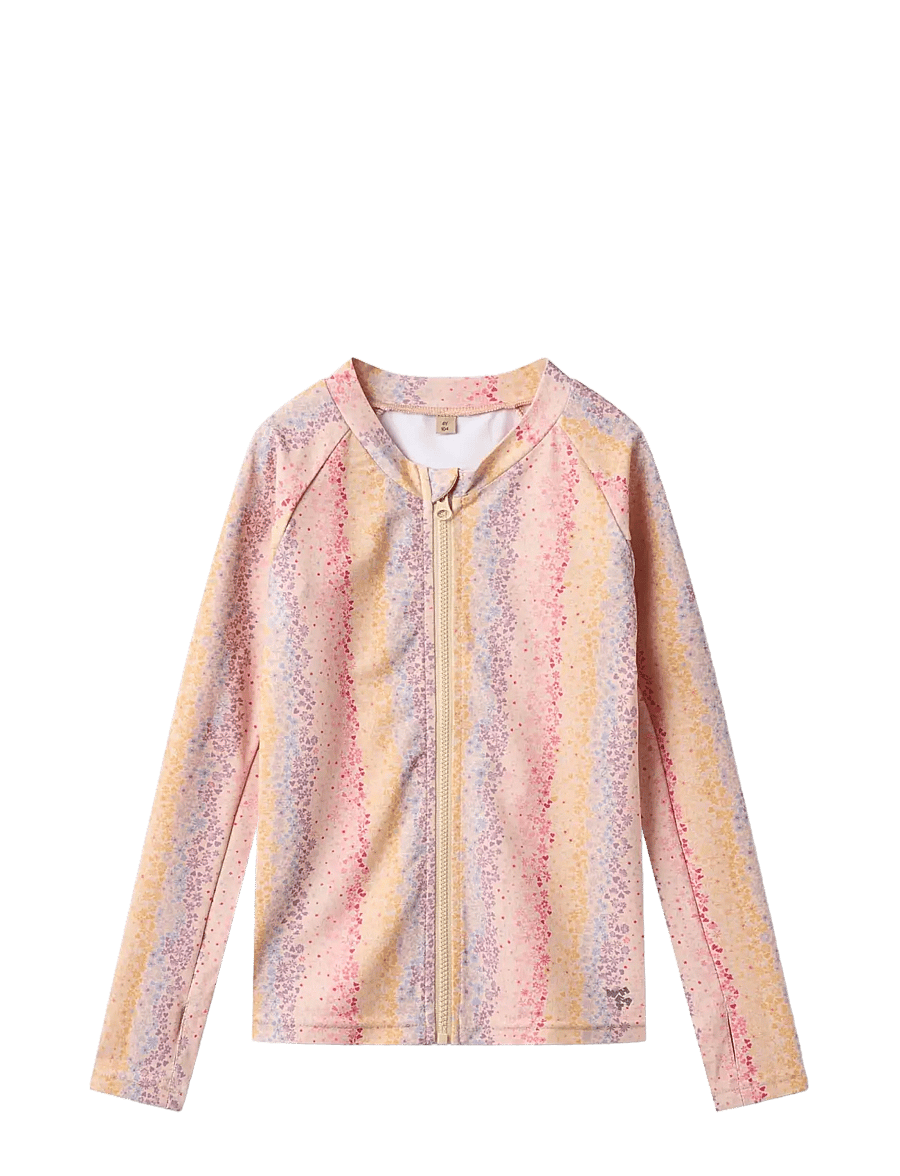 Wheat - Swim t-shirt L/S zip Ada - bade-oberteile - multi rainbow - 1