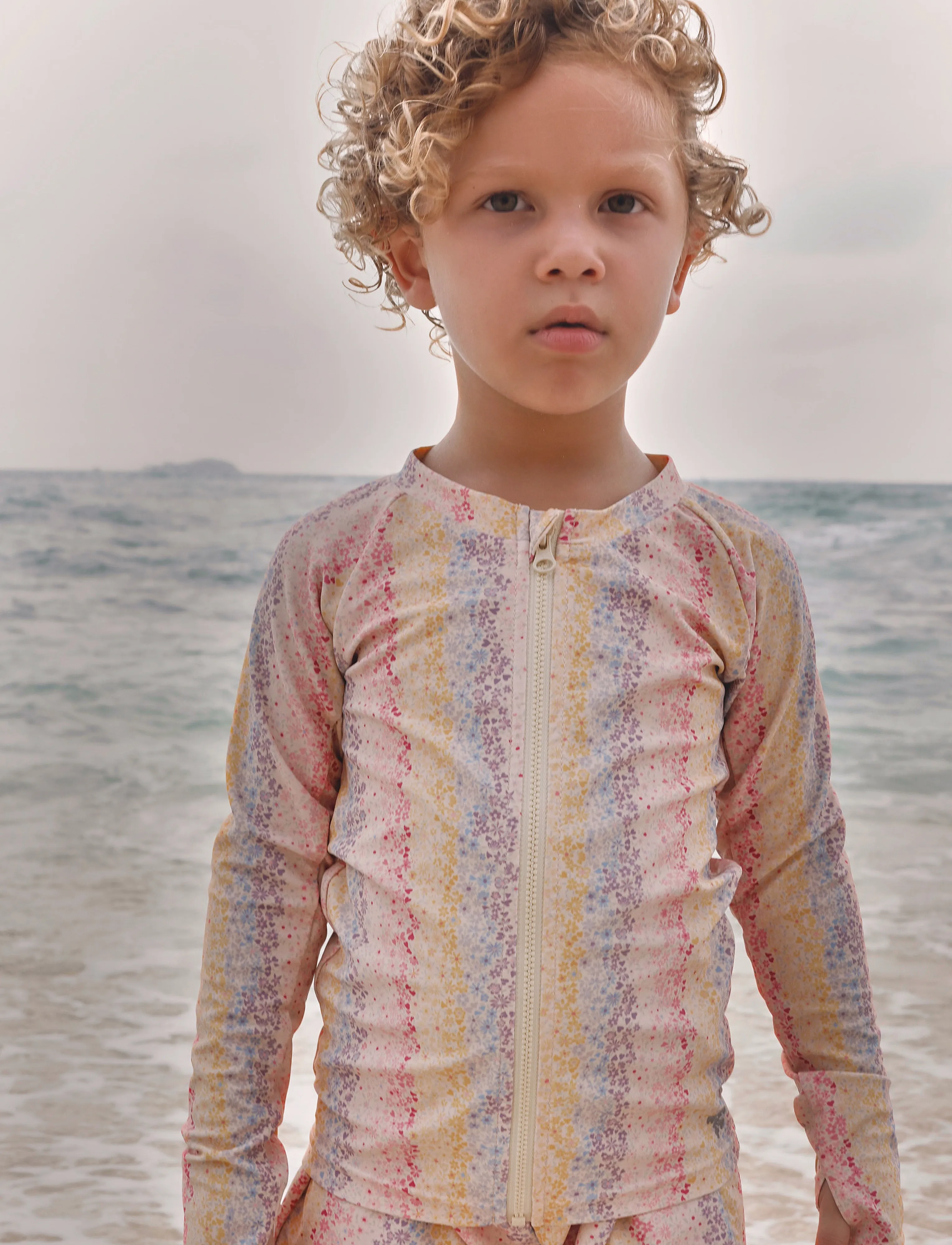 Wheat - Swim t-shirt L/S zip Ada - bade-oberteile - multi rainbow - 3
