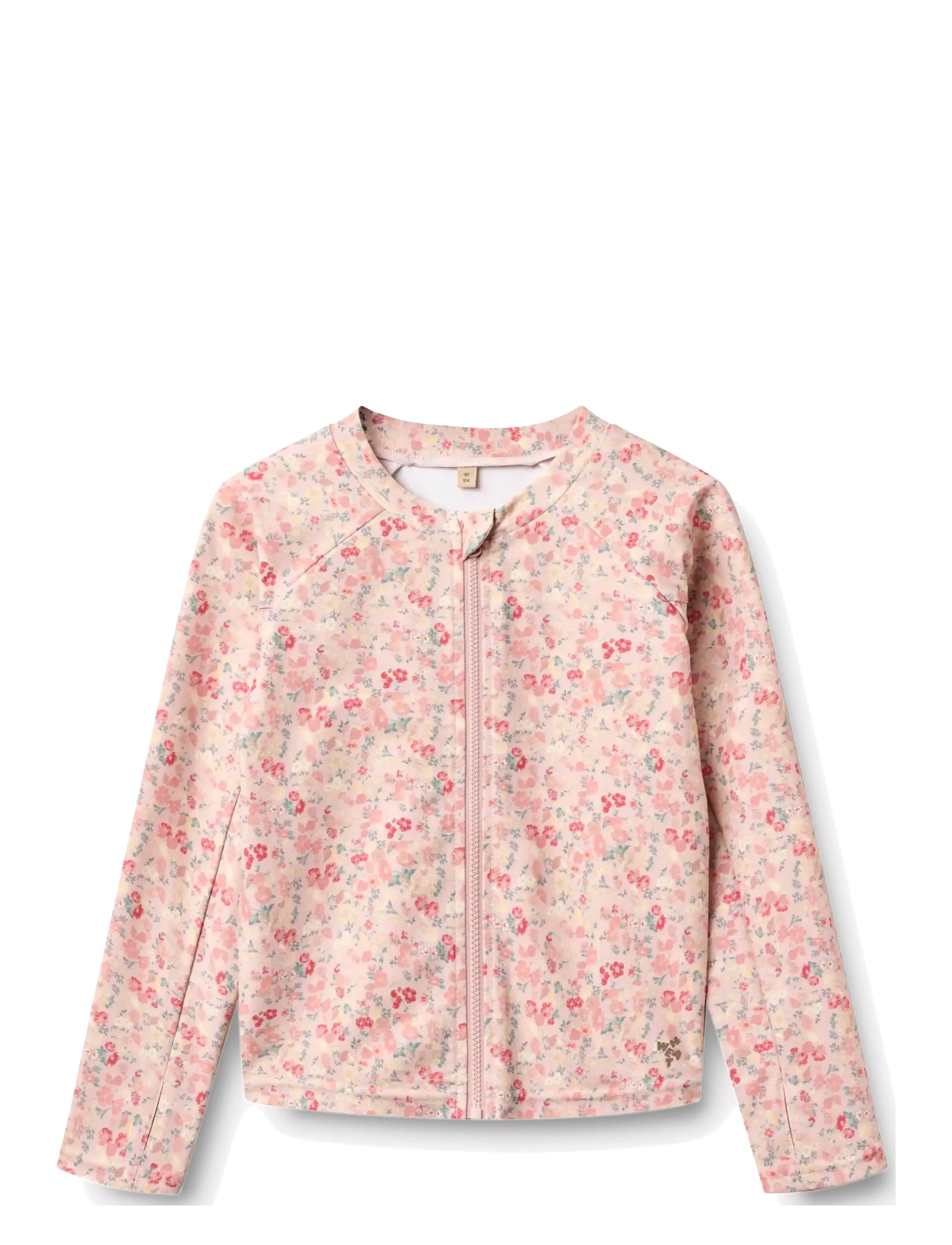 Wheat Swim T-shirt L/S Zip Ada - Kleidung - POWDER FLOWERS AND SEASHELLS / pink/rose