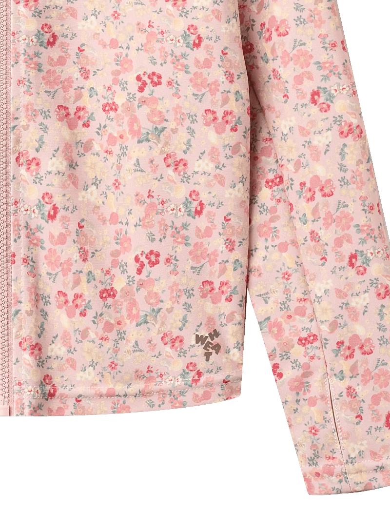 Wheat - Swim T-shirt L/S Zip Ada - ujumisriiete ülaosad - powder flowers and seashells - 2