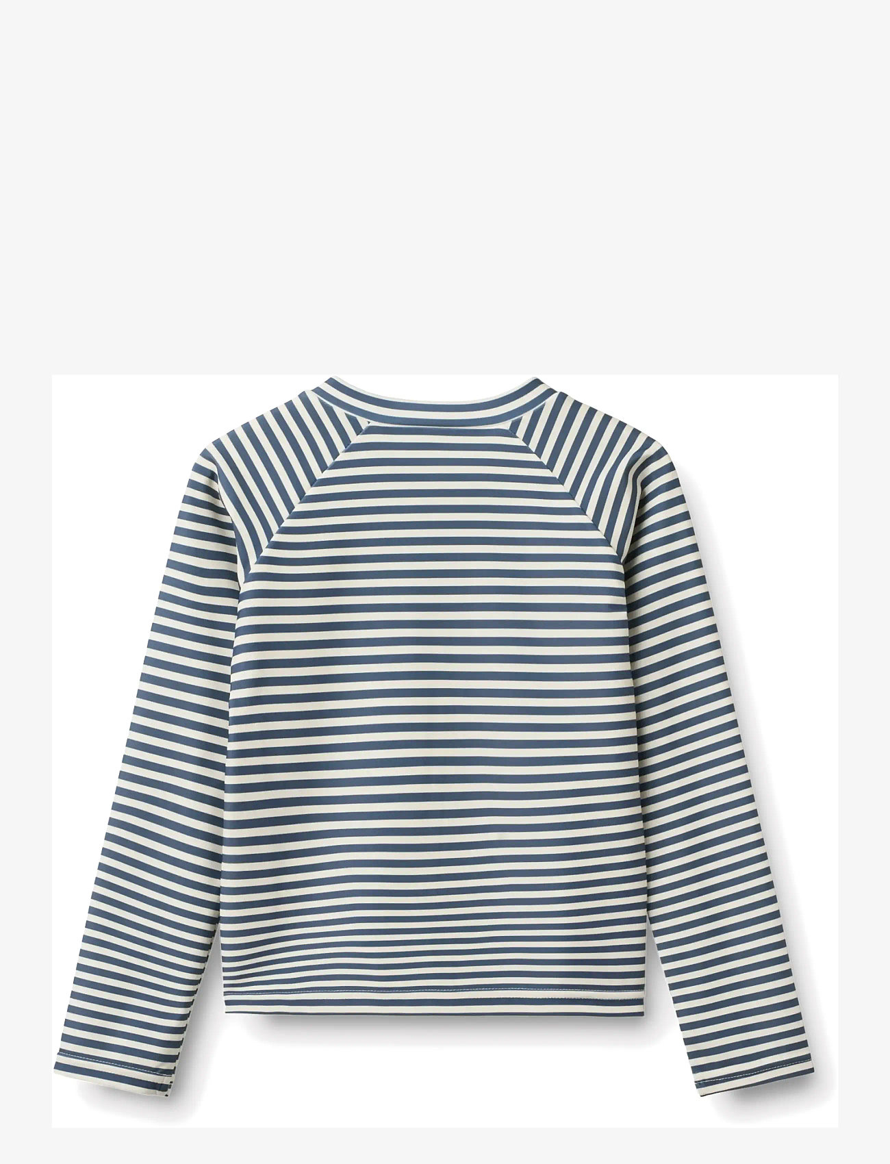 Wheat - Swim T-shirt L/S Zip Ada - swim tops - blue stripe - 1