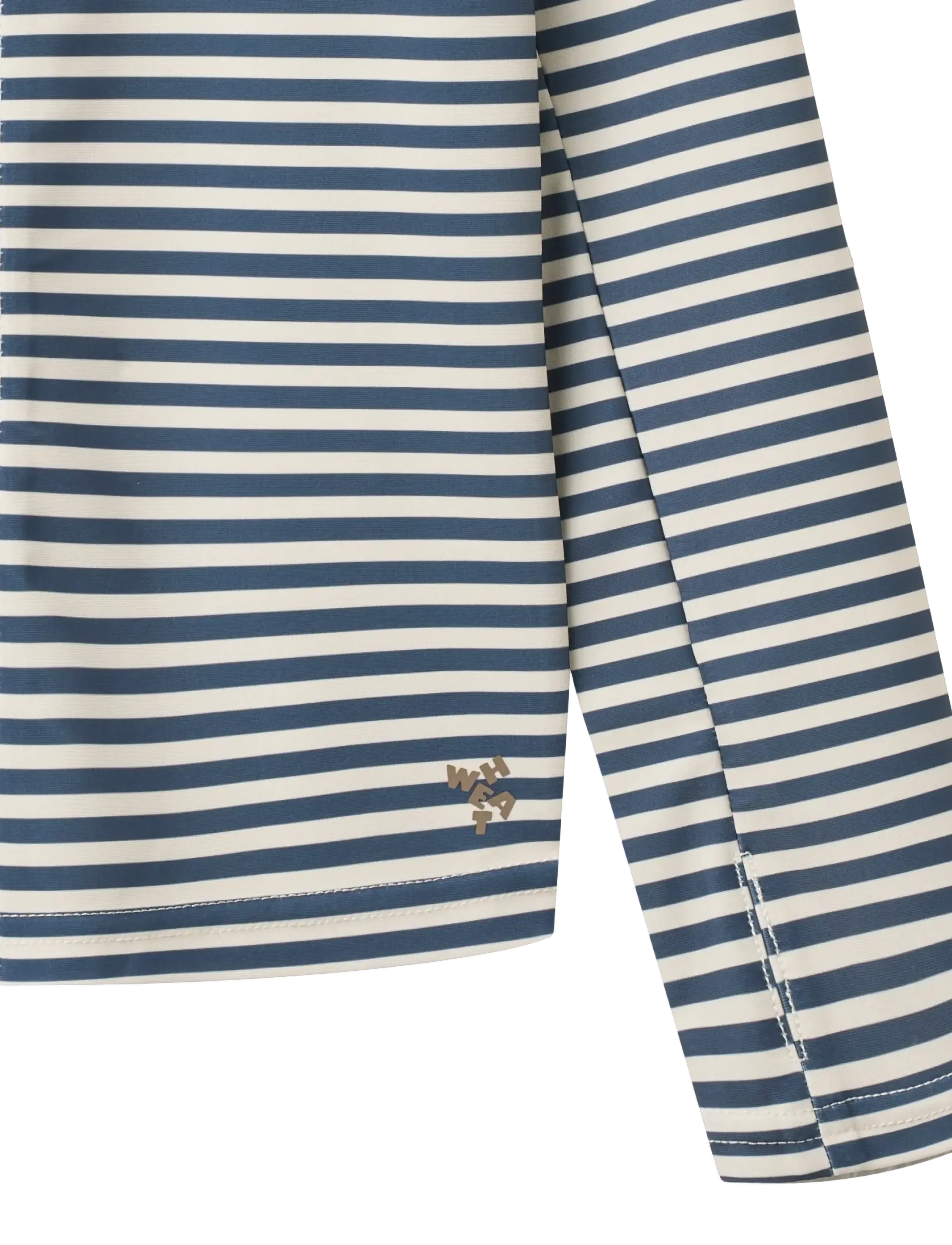 Wheat - Swim T-shirt L/S Zip Ada - badeoverdele - blue stripe - 2