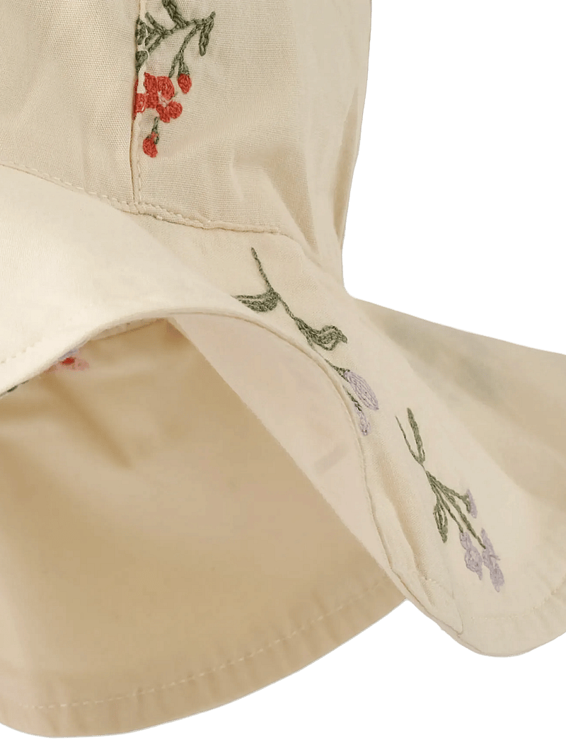 Wheat - Sun Hat Daisy - solhattar - ivory embroidery flowers - 2