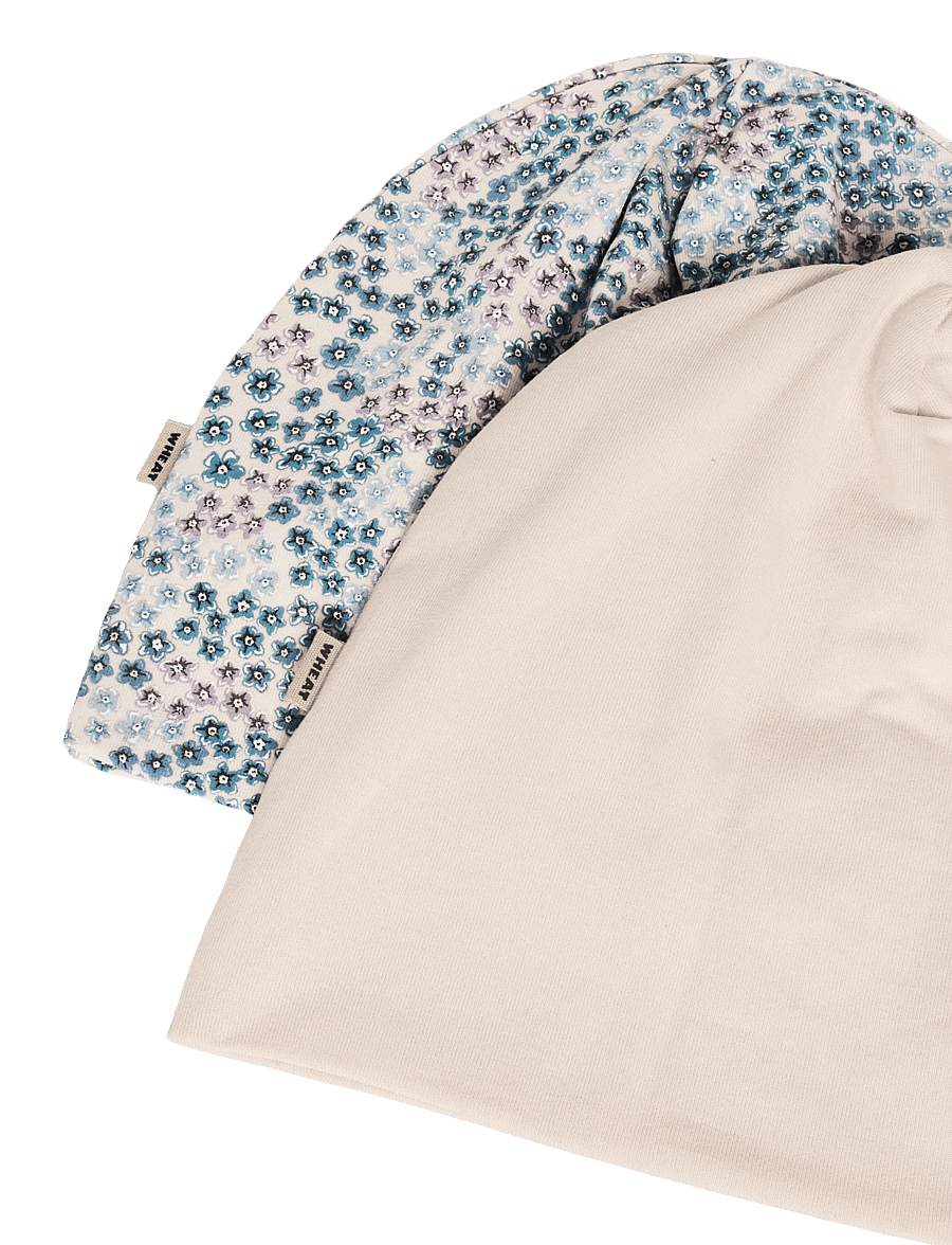 Wheat - 2 Hat Soft Aidan - powder blue flowers - 2