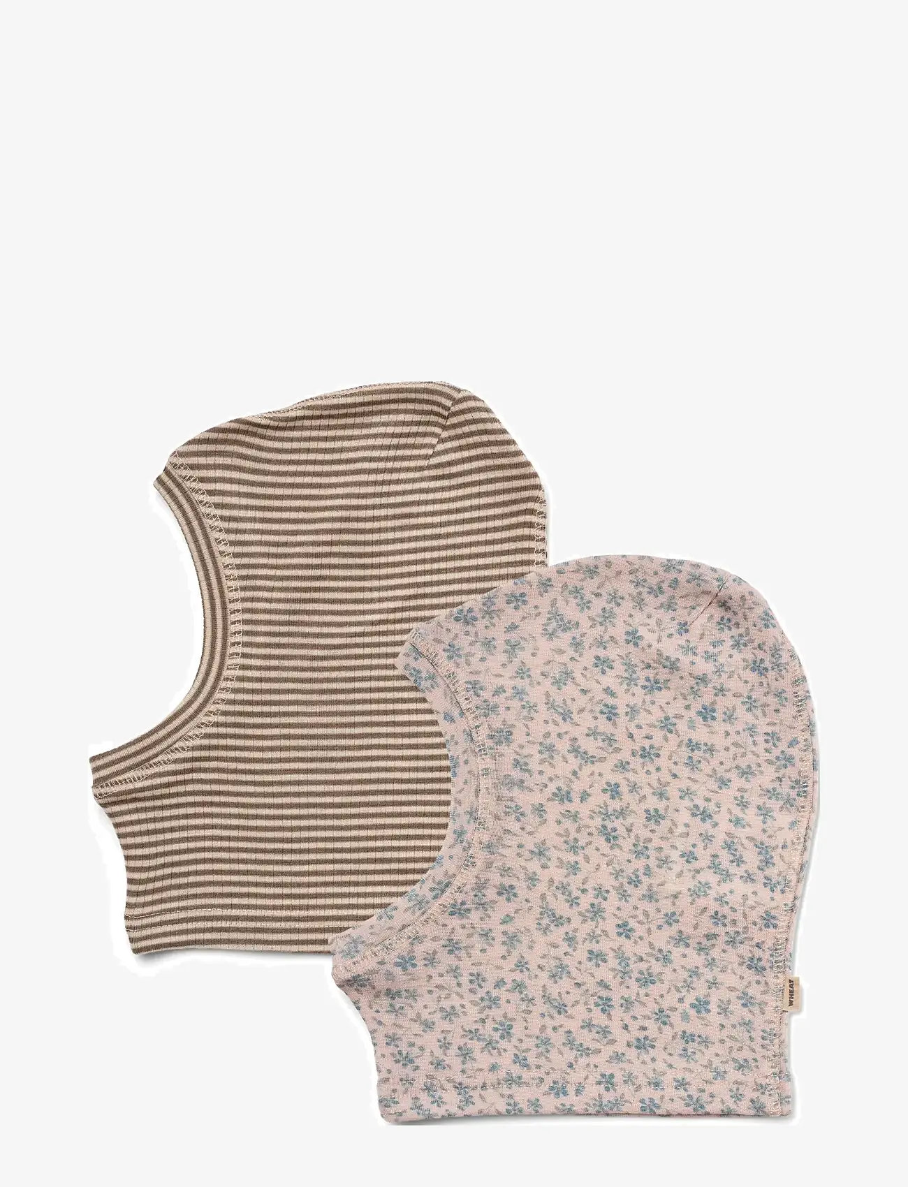 Wheat - 2 Wool Balaclava Kim - blue flowers - 0